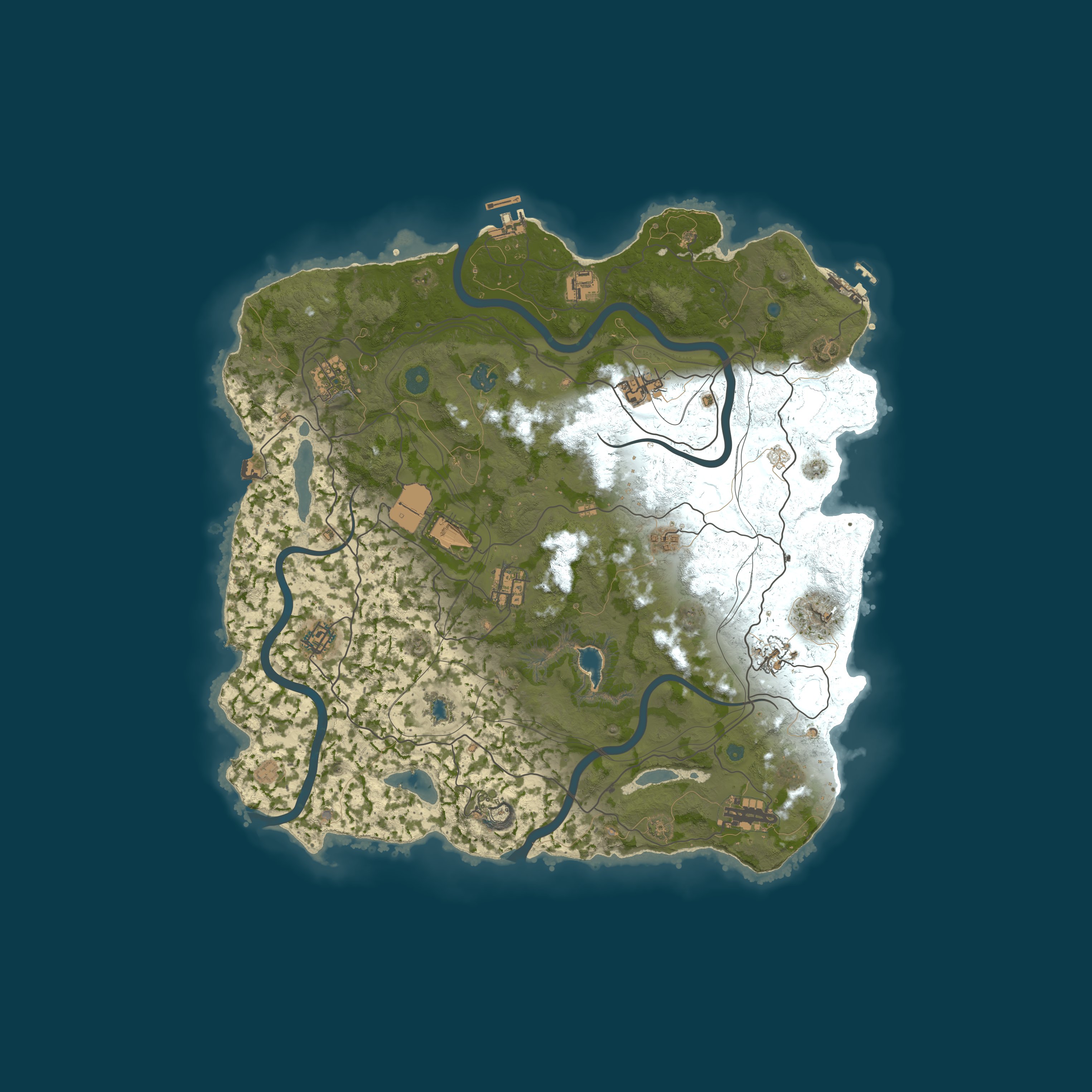 Custom Map, size 4100, seed 1337