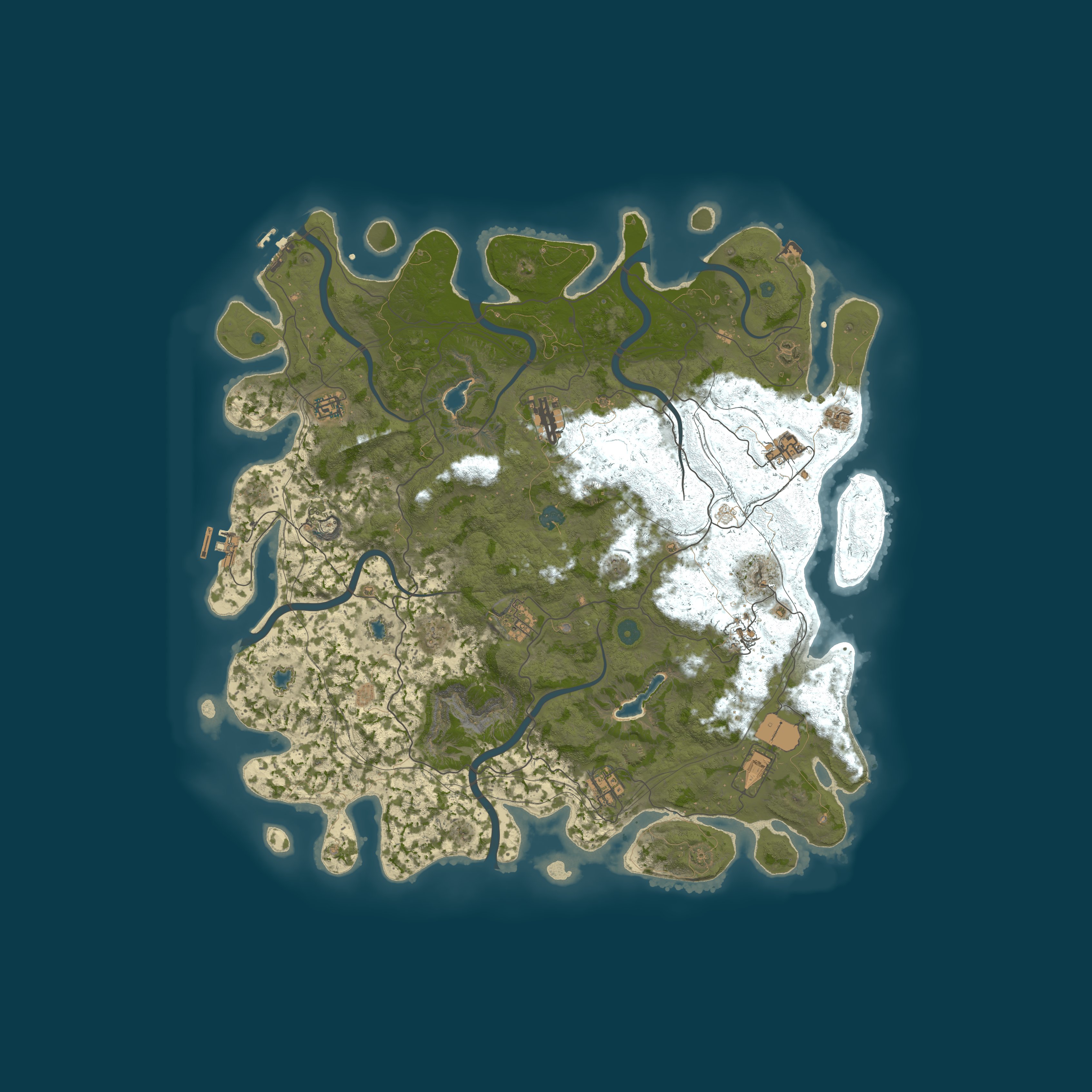 Map for [NA] A NooB friendly Rust server. NooBTopia PVE!