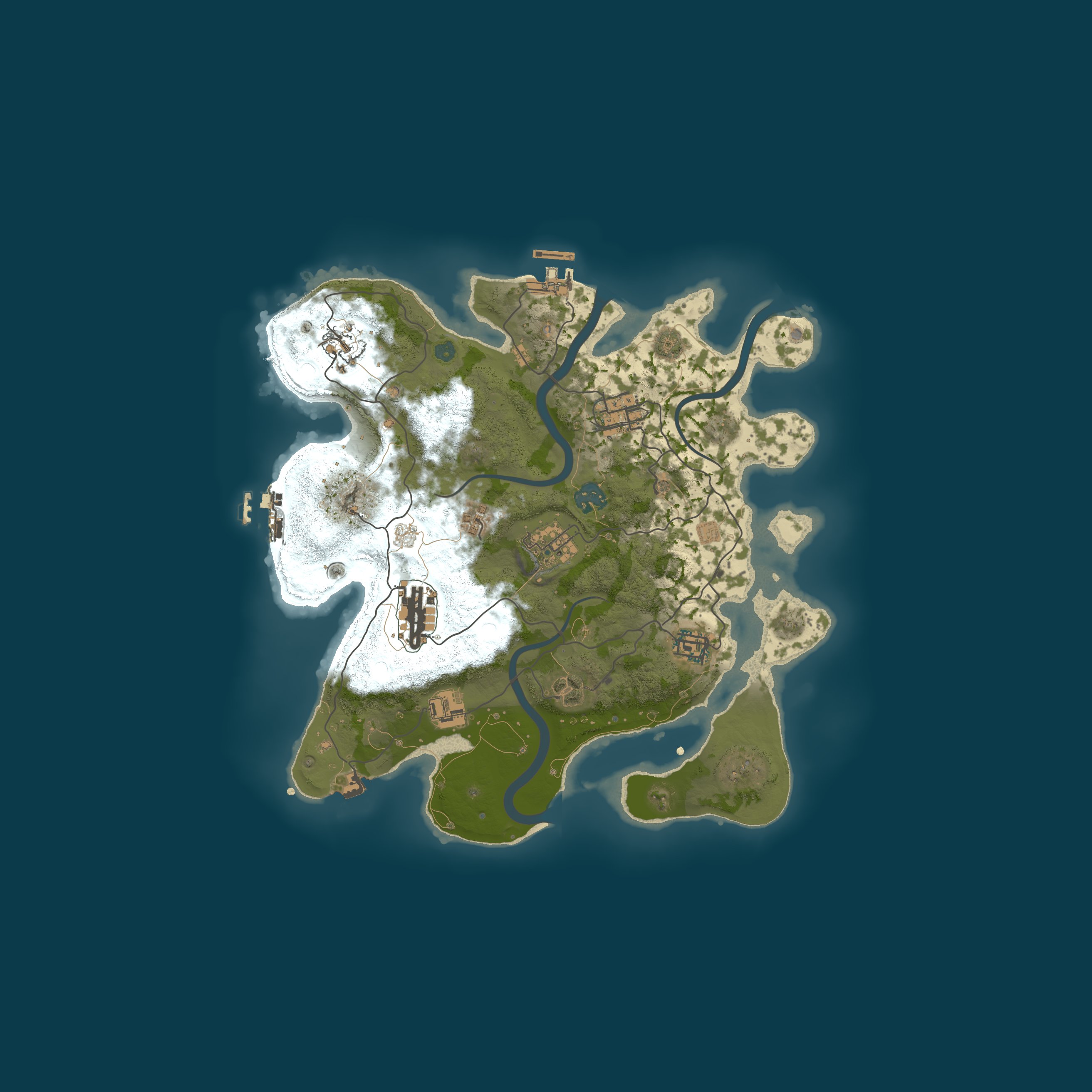 Procedural Map, size 3250, seed 308953078