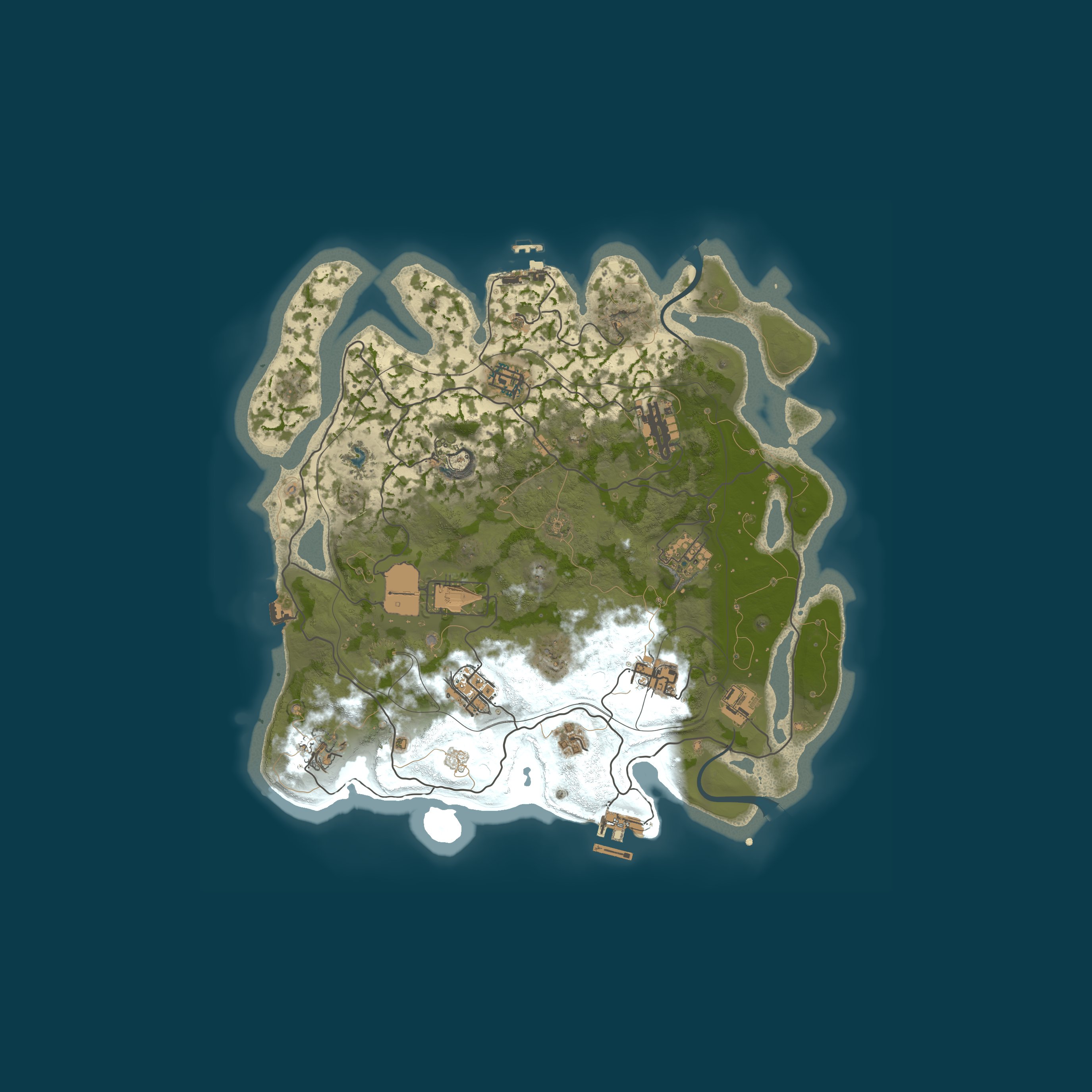 Procedural Map (CobaltMaps), size 3500, seed 1337