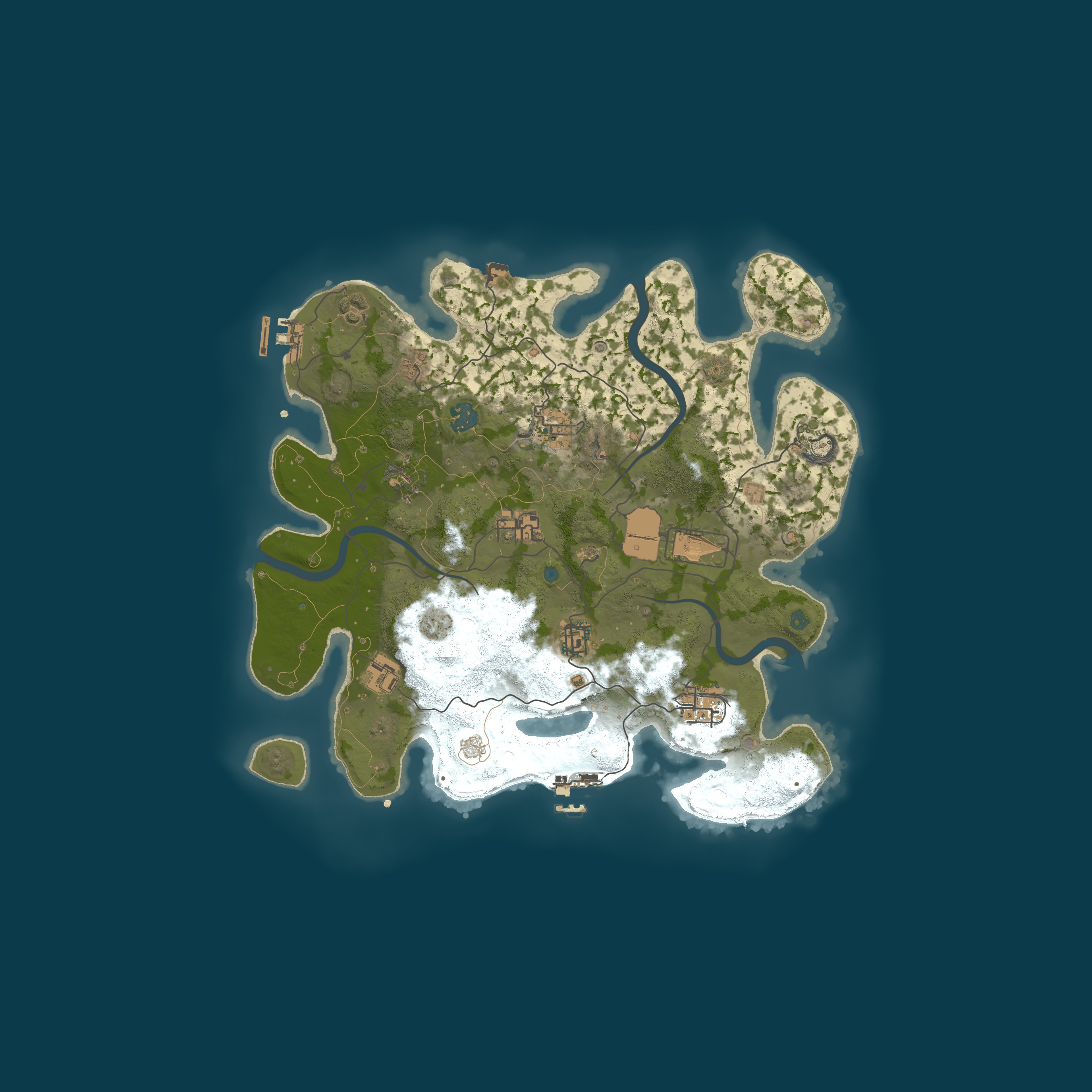 Procedural Map, size 3500, seed 595576322