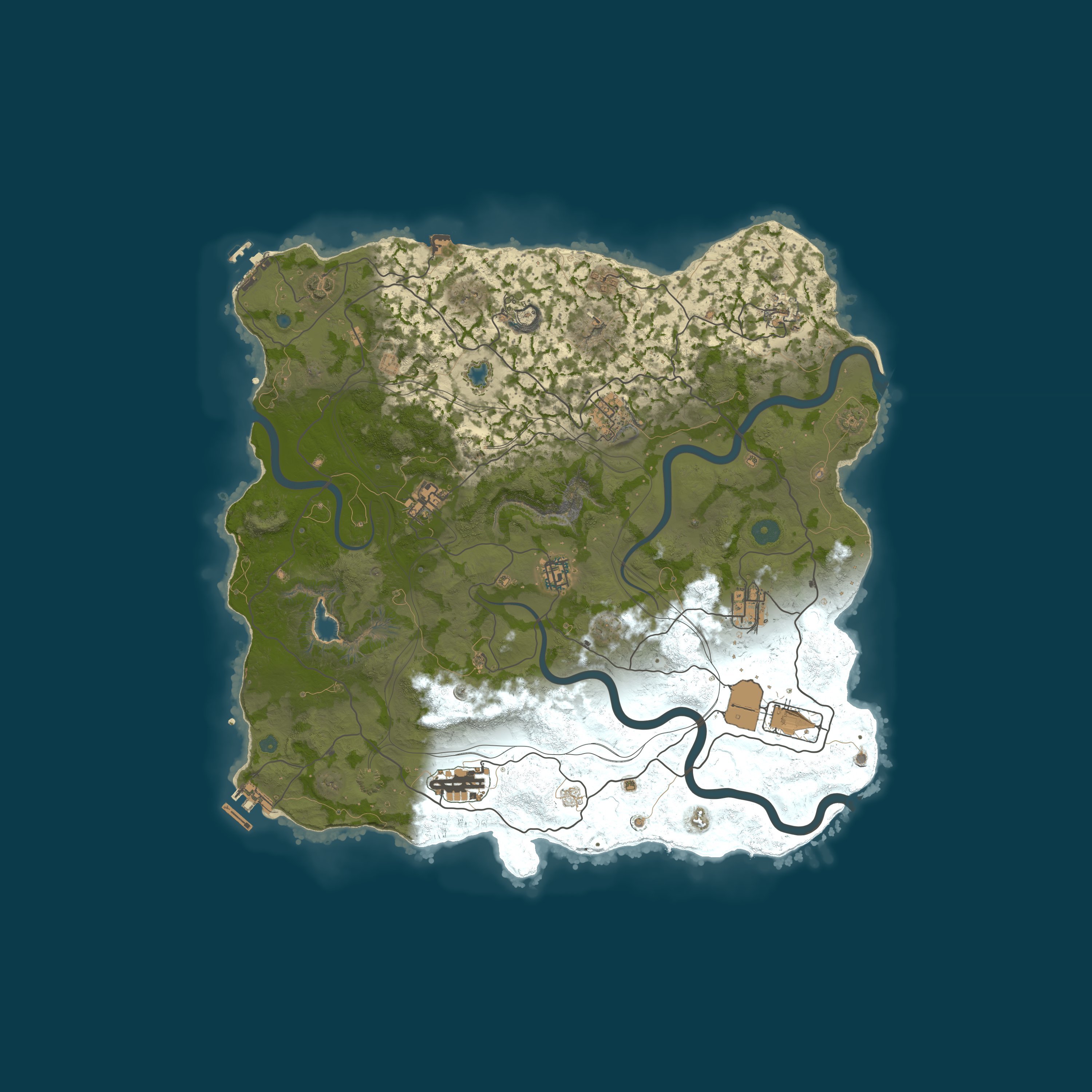 Map for Retrofied | 1/4th Upkeep | Monthly | Vanilla | 2x Nodes |  Noob