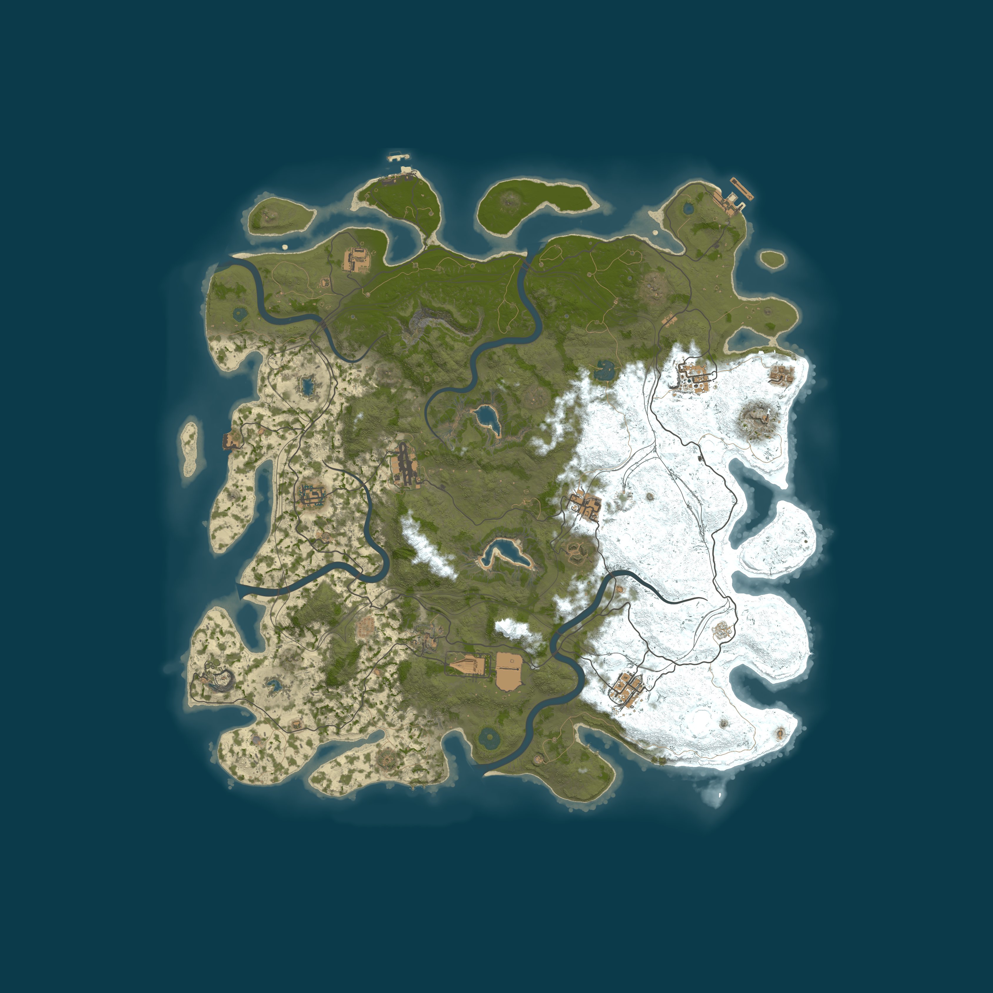 Map for PVE Land [EU]|SkillTree|Raidable Bases|EVENTS