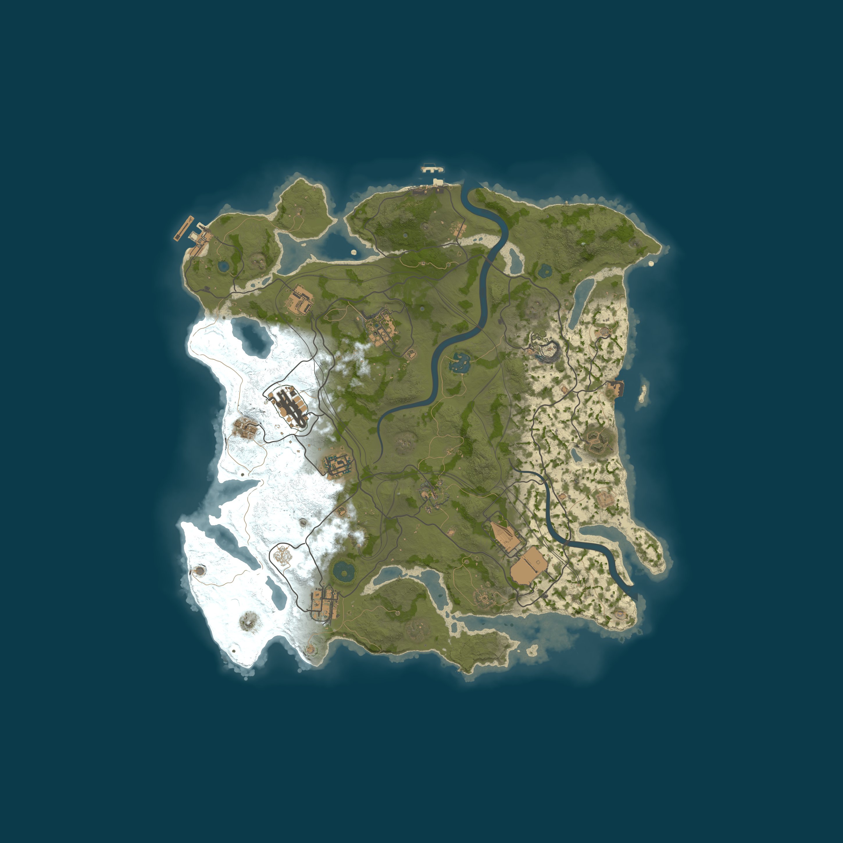 Custom Map, size 3800, seed 1337