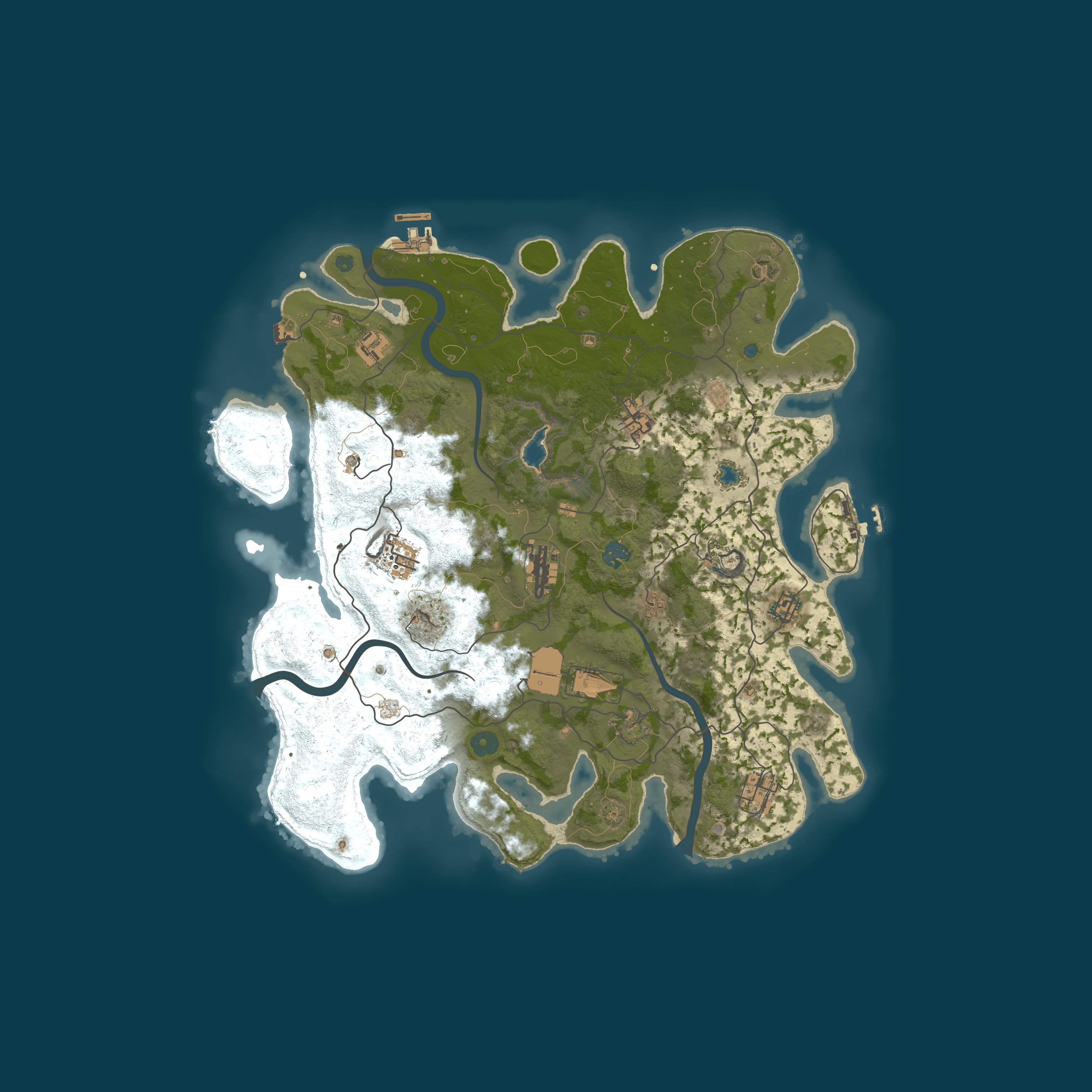 Procedural Map, size 4050, seed 848115754