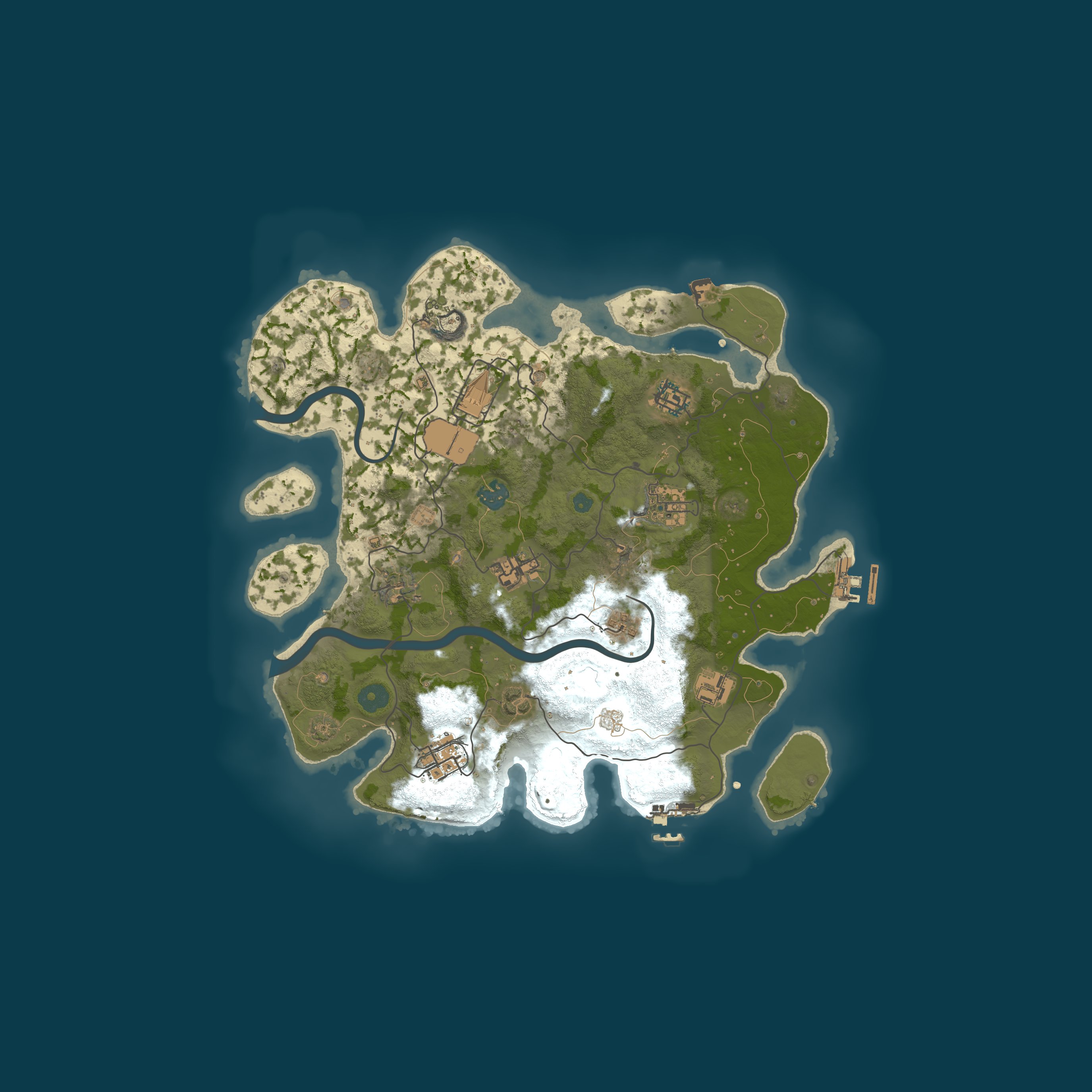 Procedural Map, size 3500, seed 1908155721
