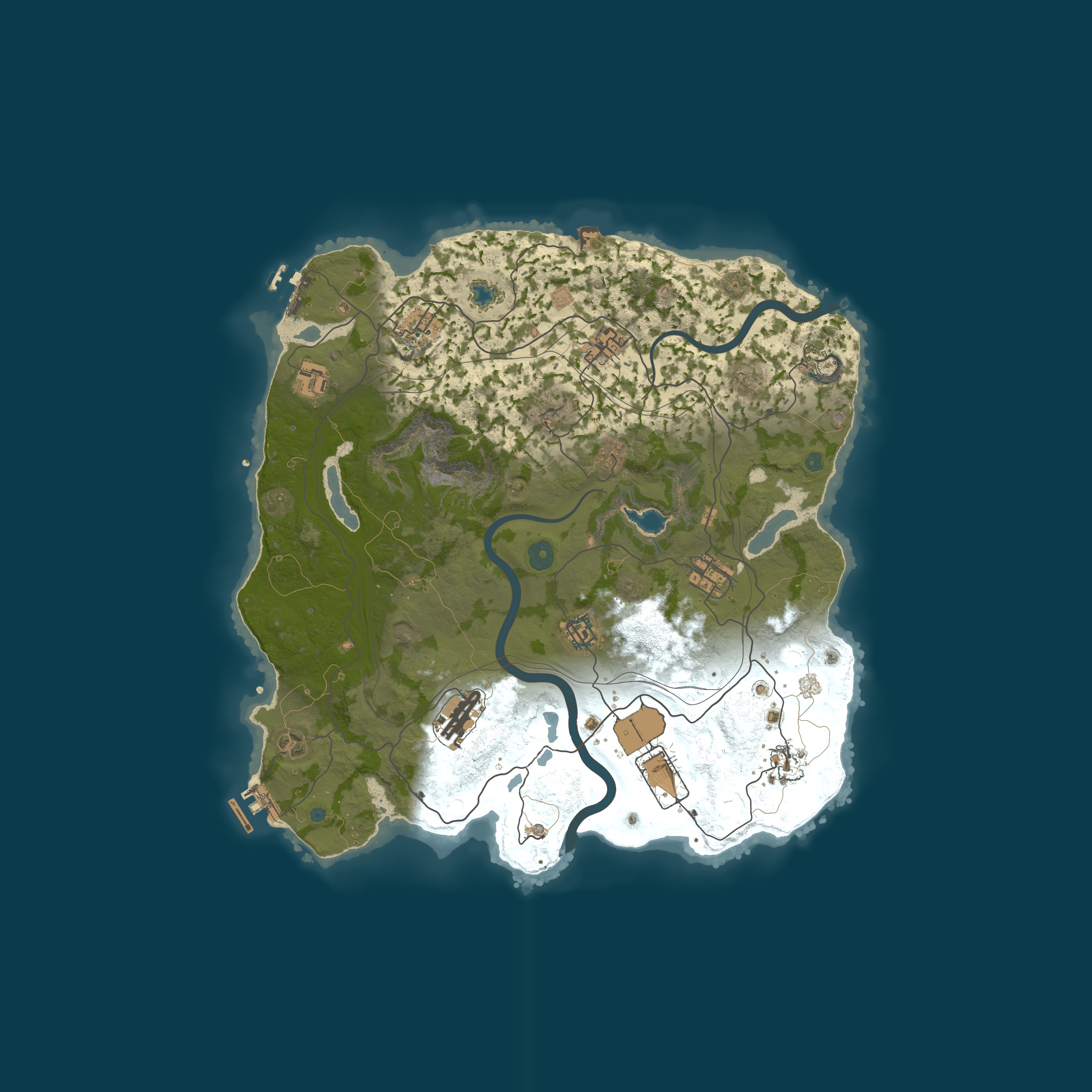 Rustafied Custom Map, size 3750, seed 1221536800