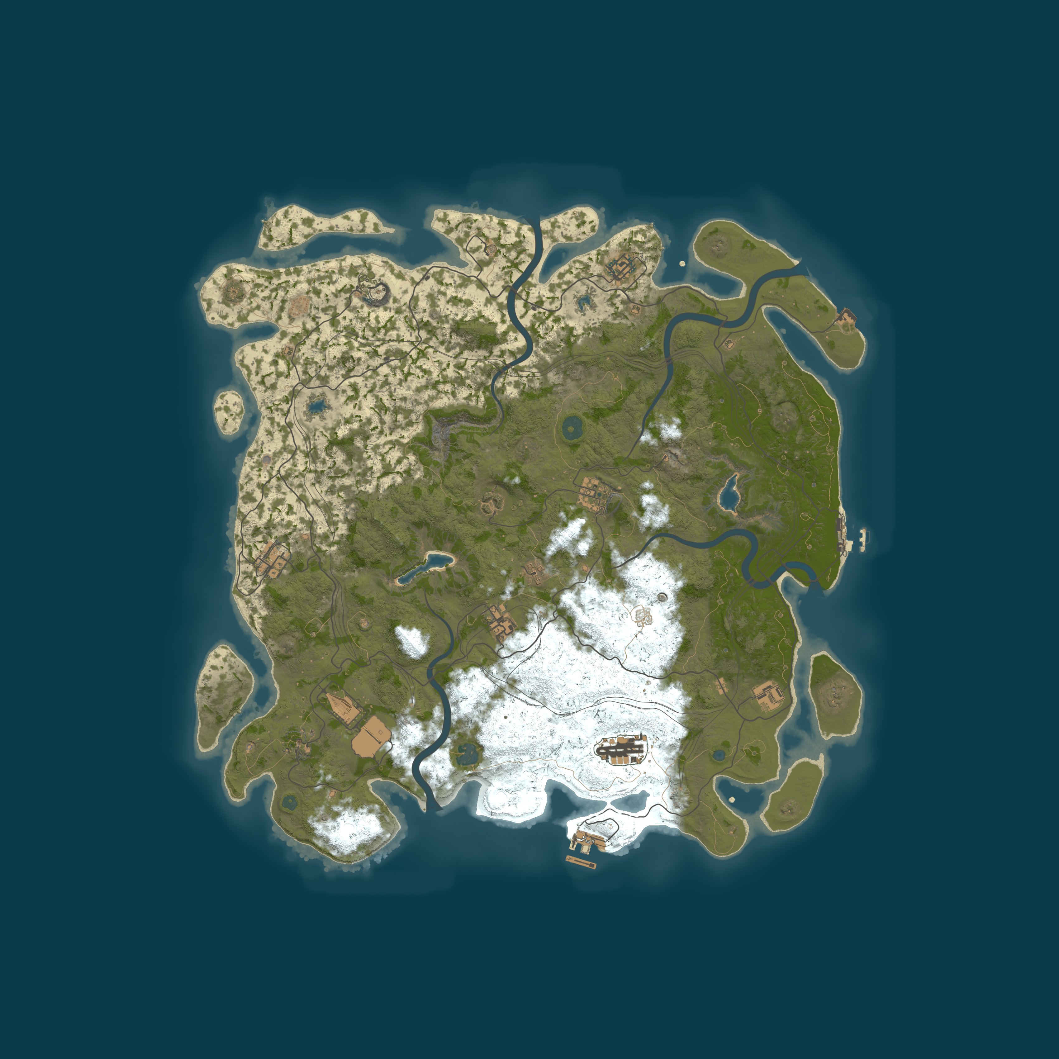 Map for Ironville Junction PVE Raidable Bases Convoy