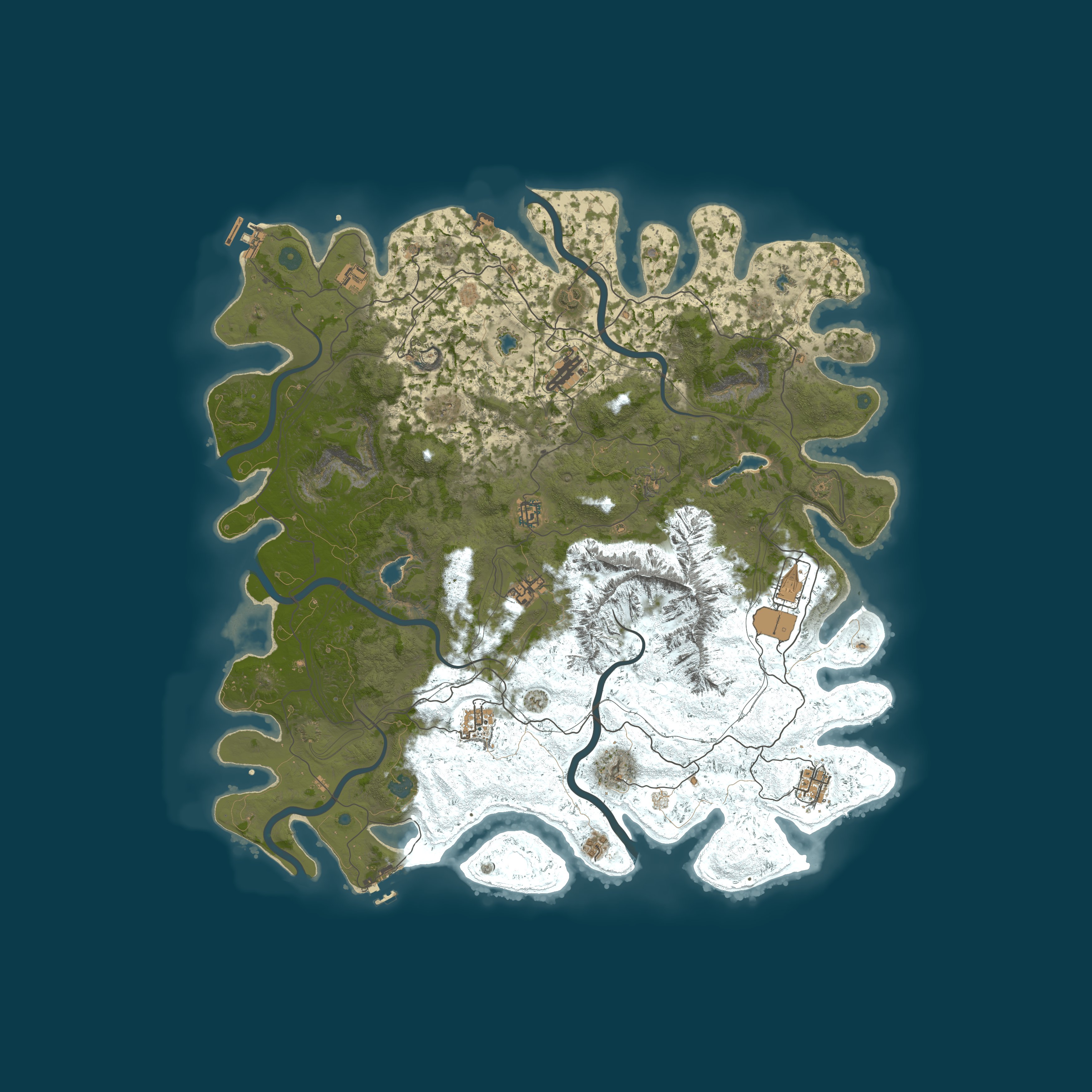 Procedural Map, size 5000, seed 1682009624