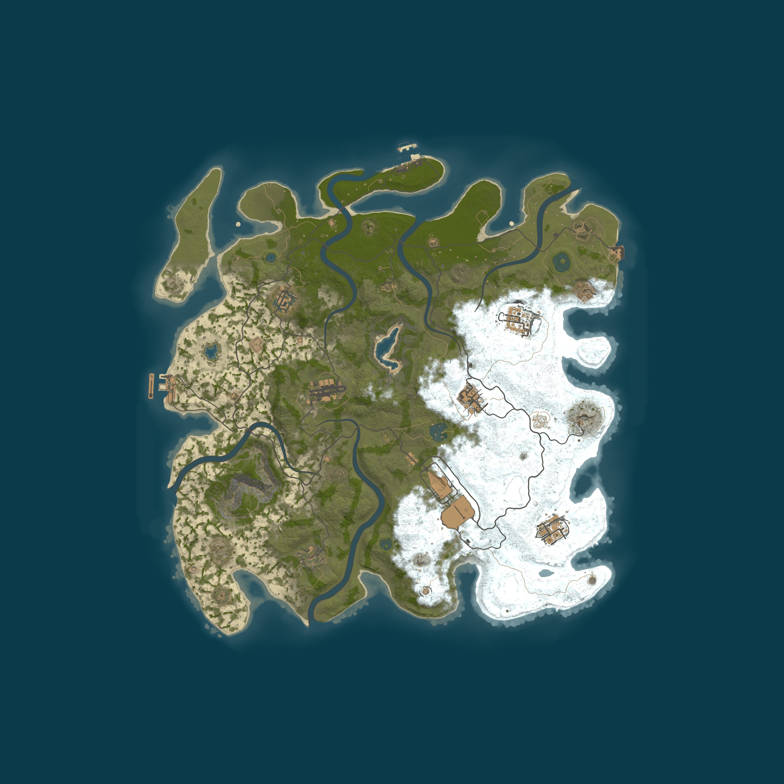 Map for Heterika PvE 5/6 Zombies|RaidBases|More NPC+Bradleys