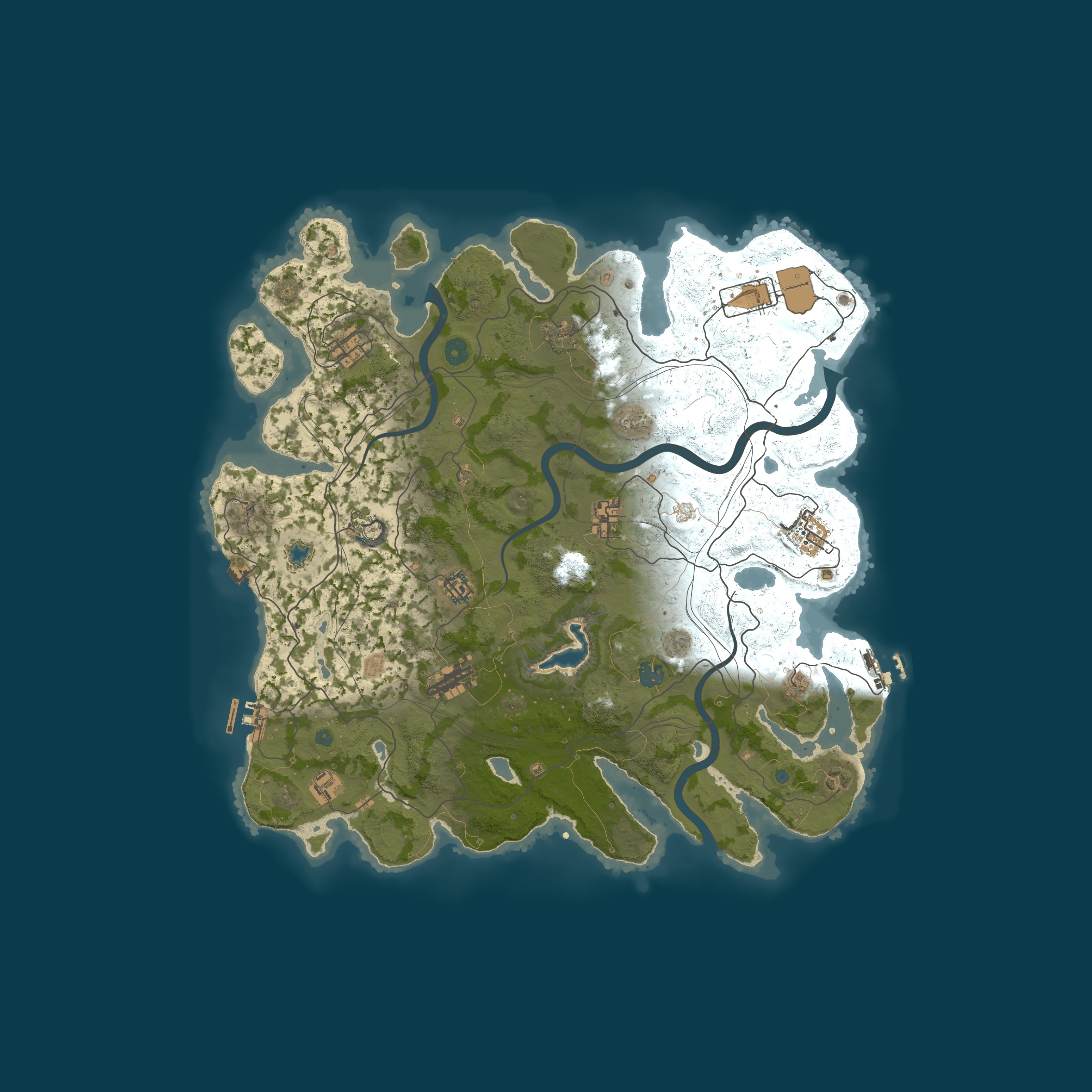 Map for RustAria#3 [Классика PVE/ МИРНЫЙ / SKINDROPS]