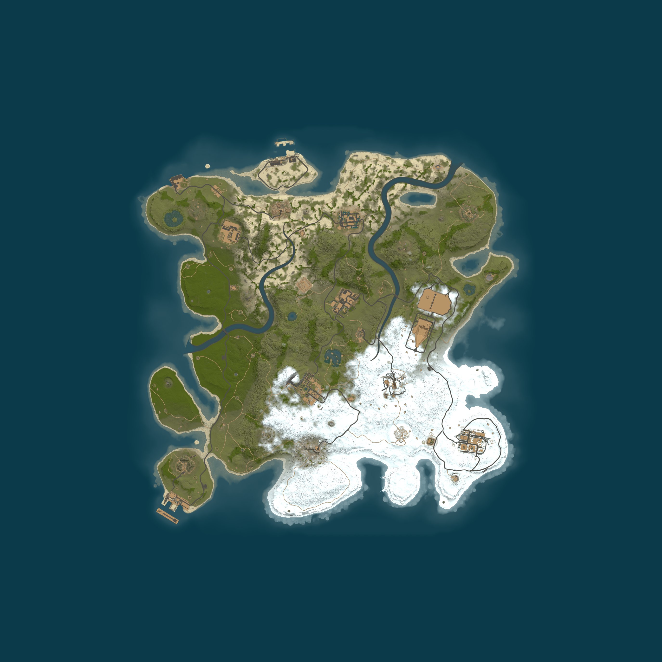 Procedural Map, size 3500, seed 1331288570