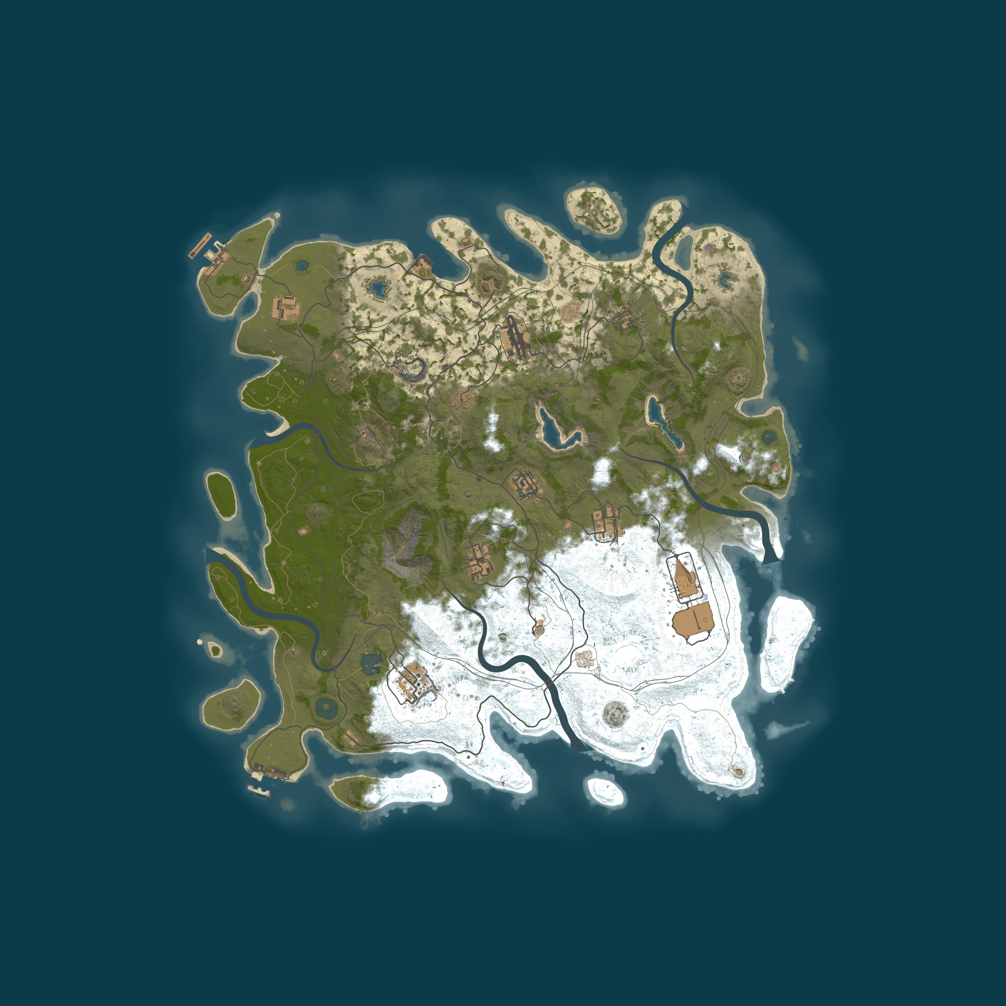 Procedural Map, size 4500, seed 1542686387