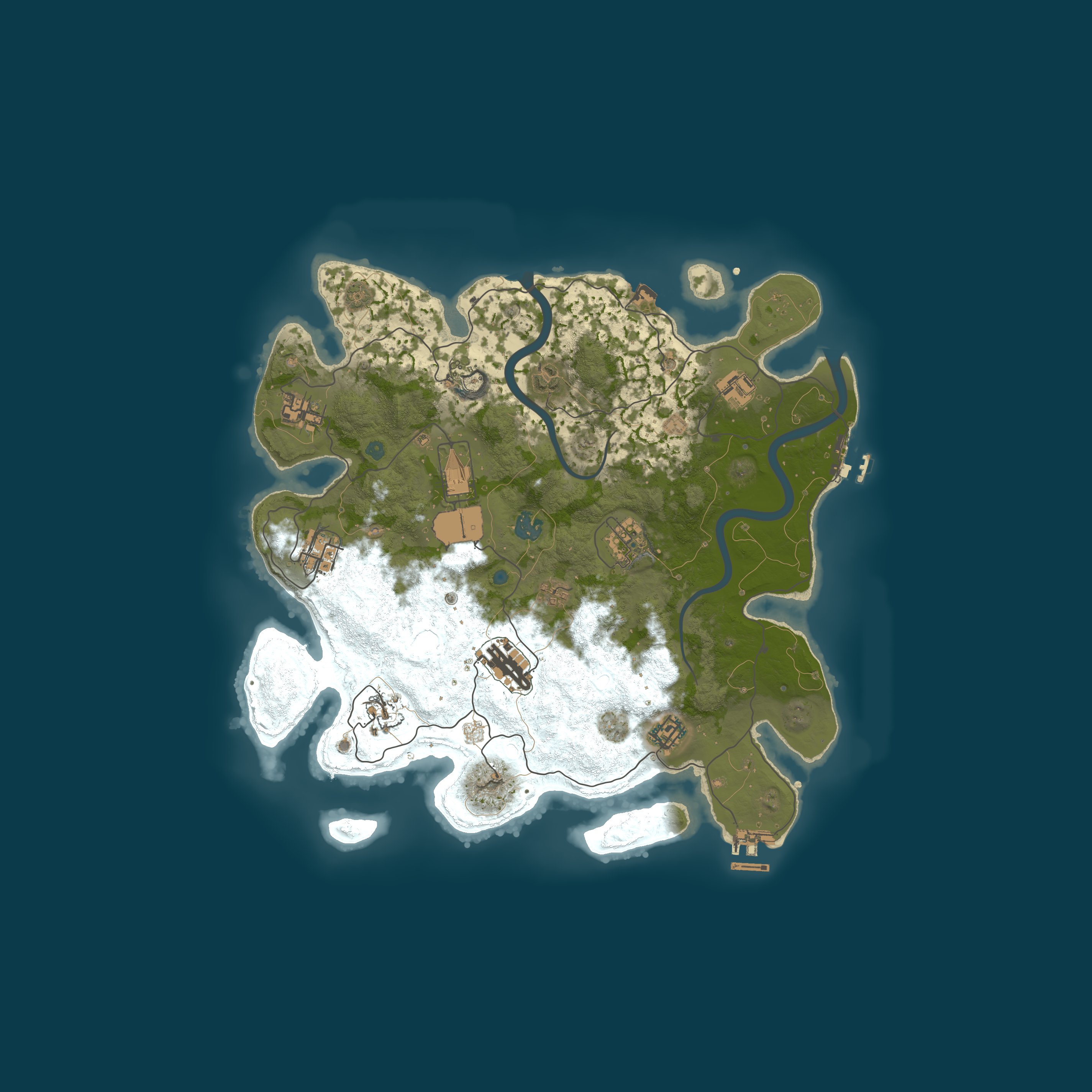 Procedural Map, size 3700, seed 991414557
