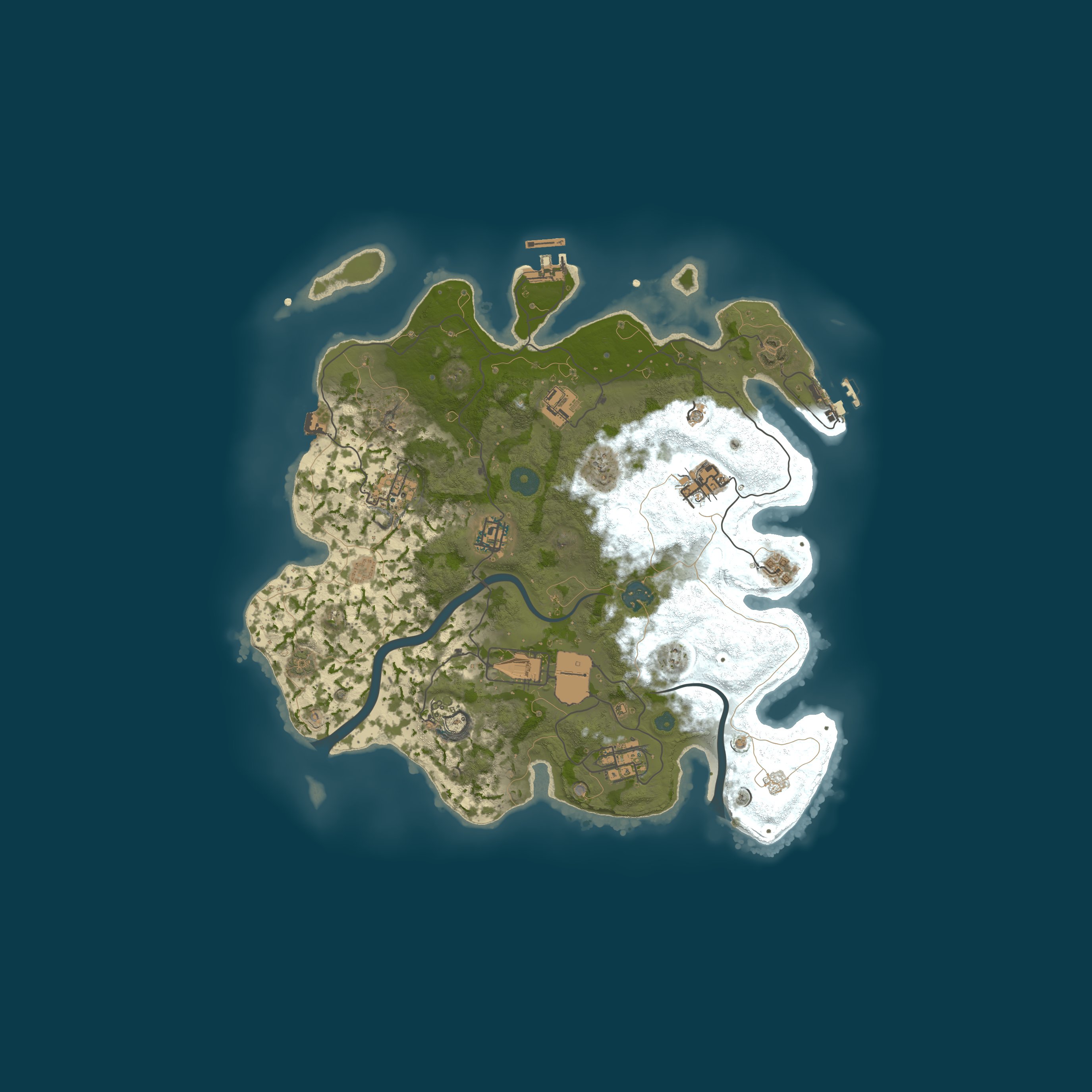Procedural Map, size 3500, seed 1222554110