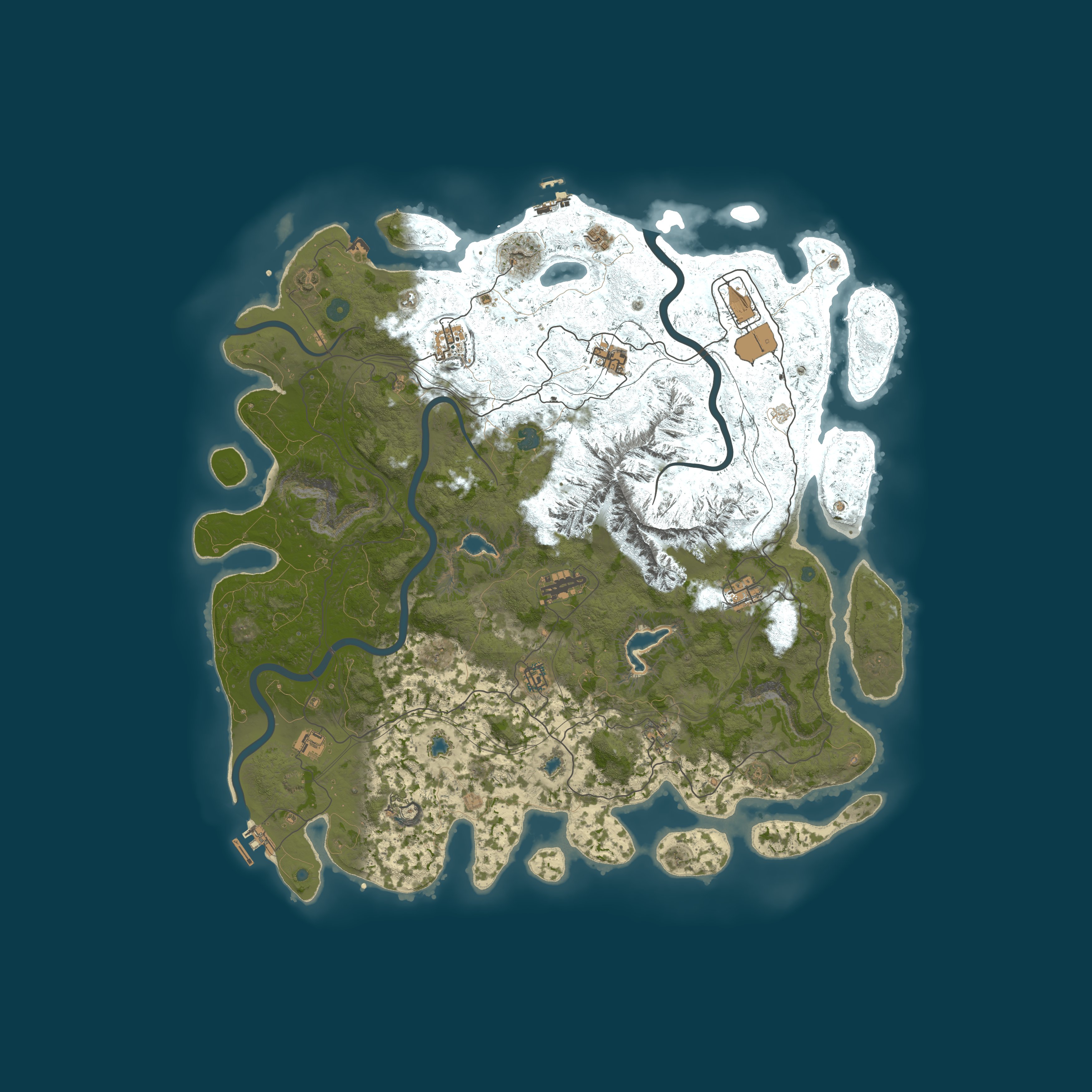 Map for T.U.R.E PvE/PvP Zones|TP|Skill Tree|Events|Zombies|Clans|+More