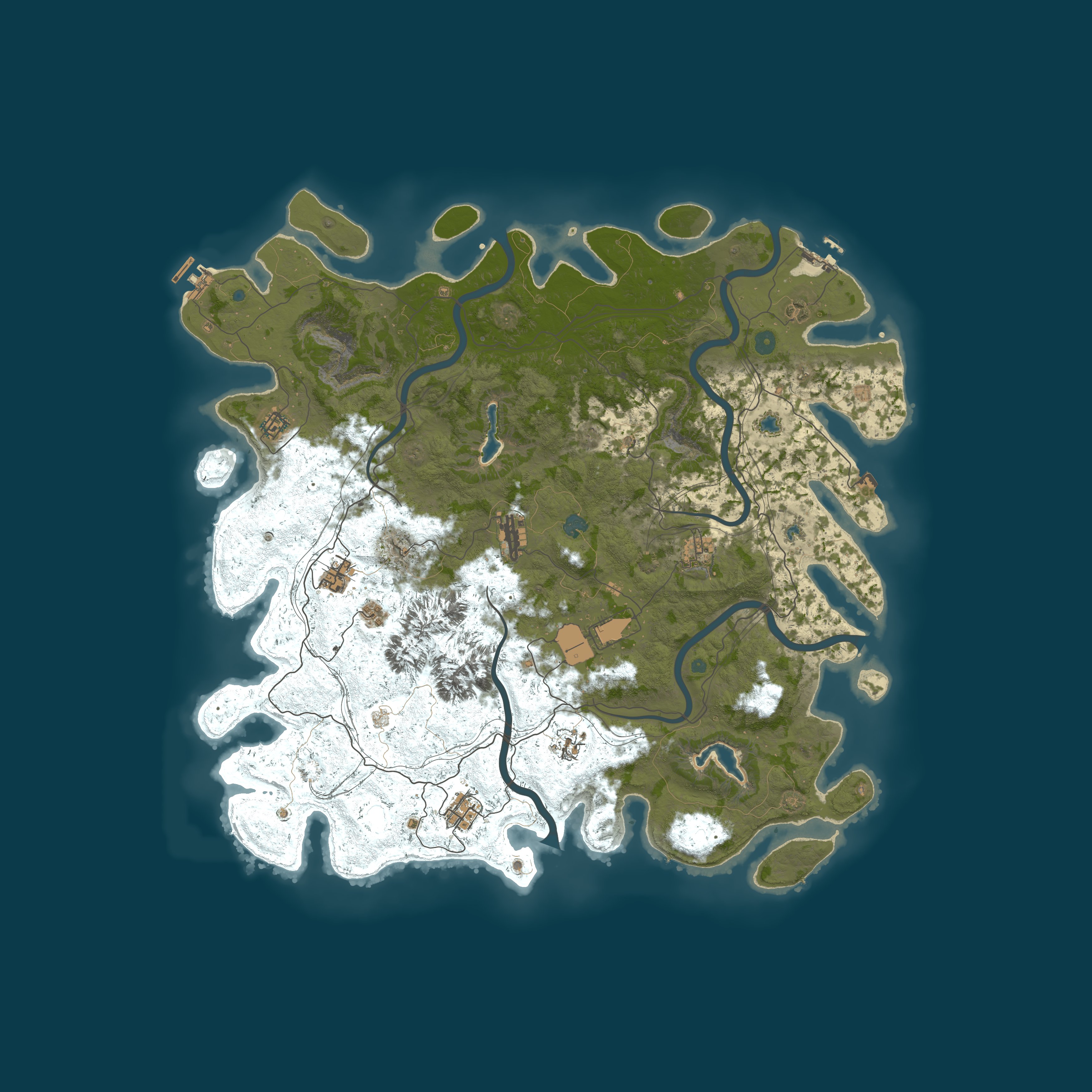 Map for Rusty Gaming PvE 100x Heavily Modded|HostileNPCs|LinkingPerks
