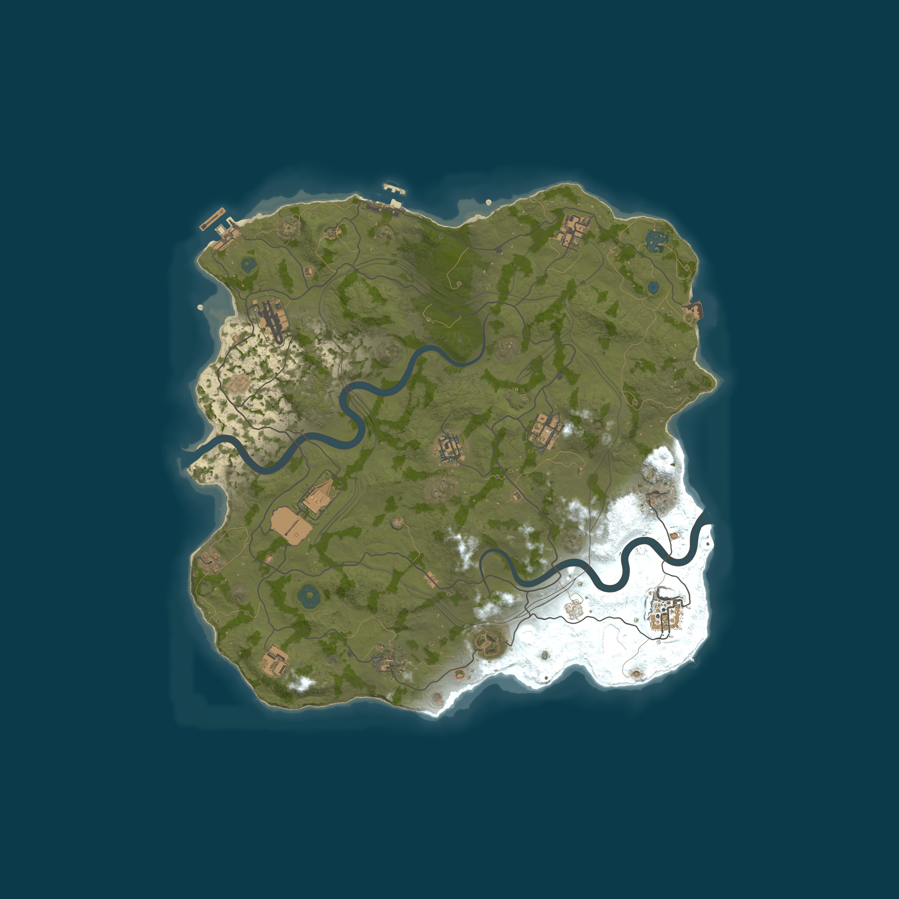 Custom Map, size 3800, seed 1337