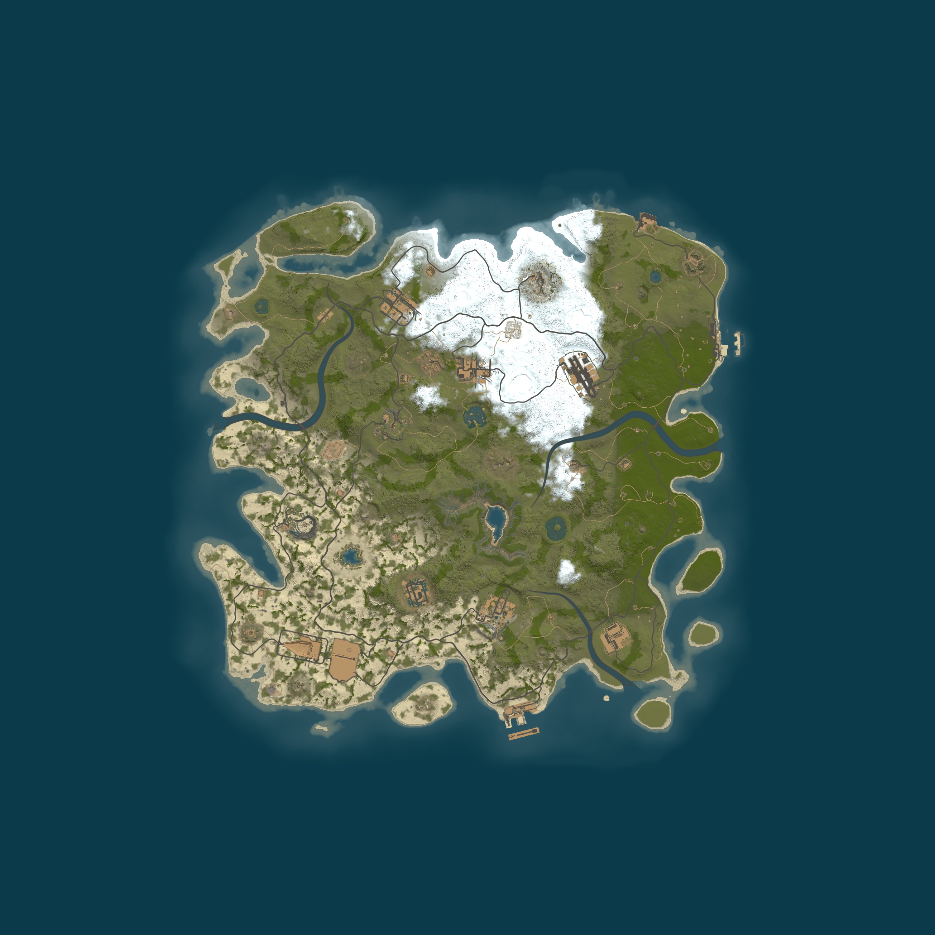 Map for ELEVATE RUST|3X SOLO/DUO/TRIO|RAIDABLE BASES|BEGINNER FRIENDLY