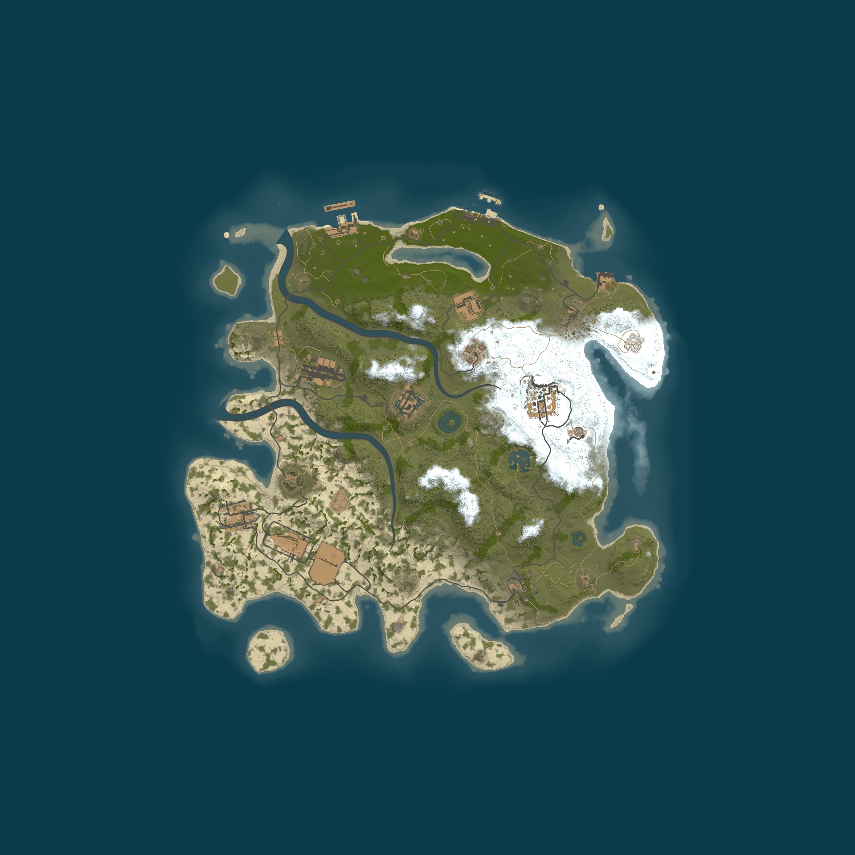 Procedural Map, size 3500, seed 8813569