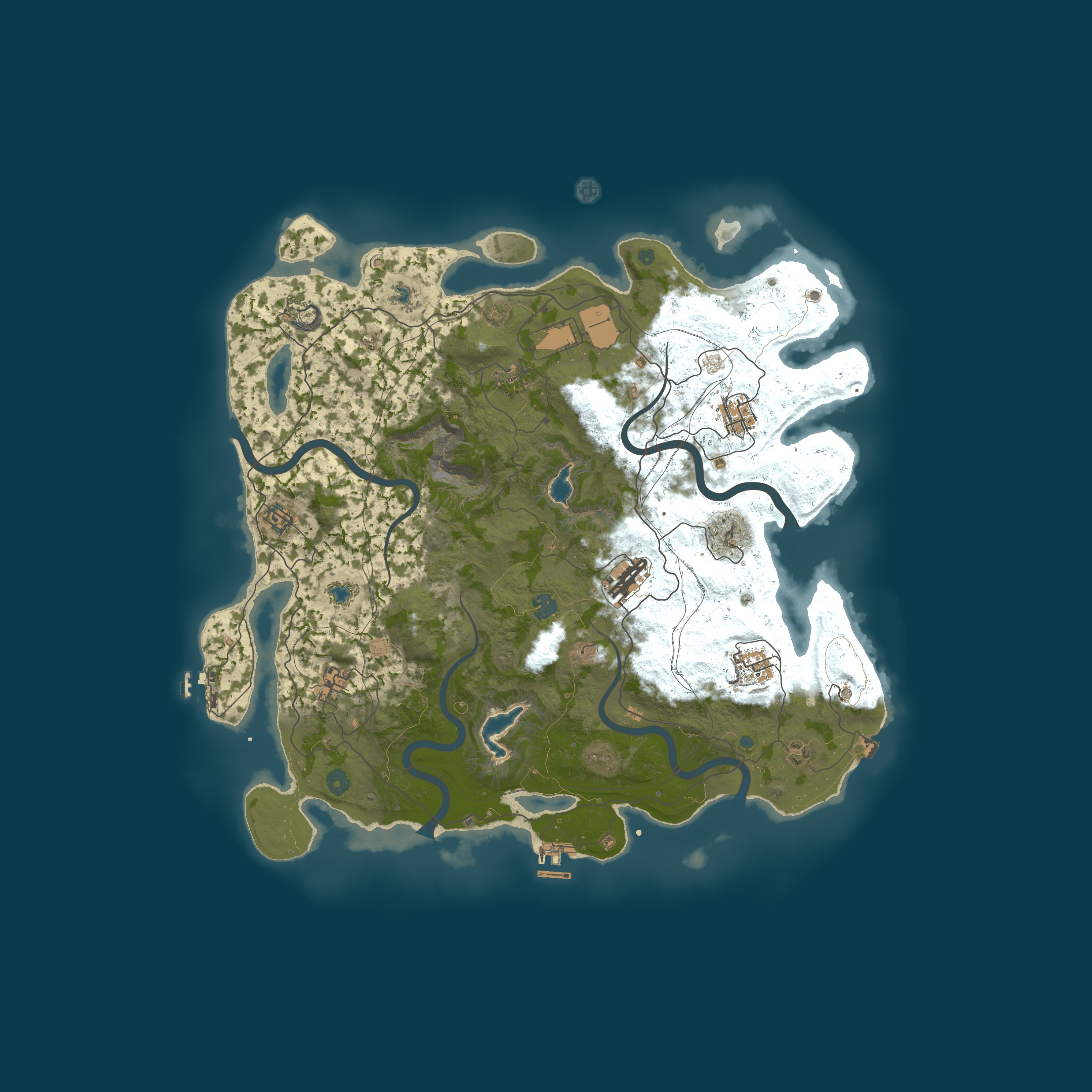 Map for [AU] RustEZ Survival PvE | No Decay | No Raiding | No Killing
