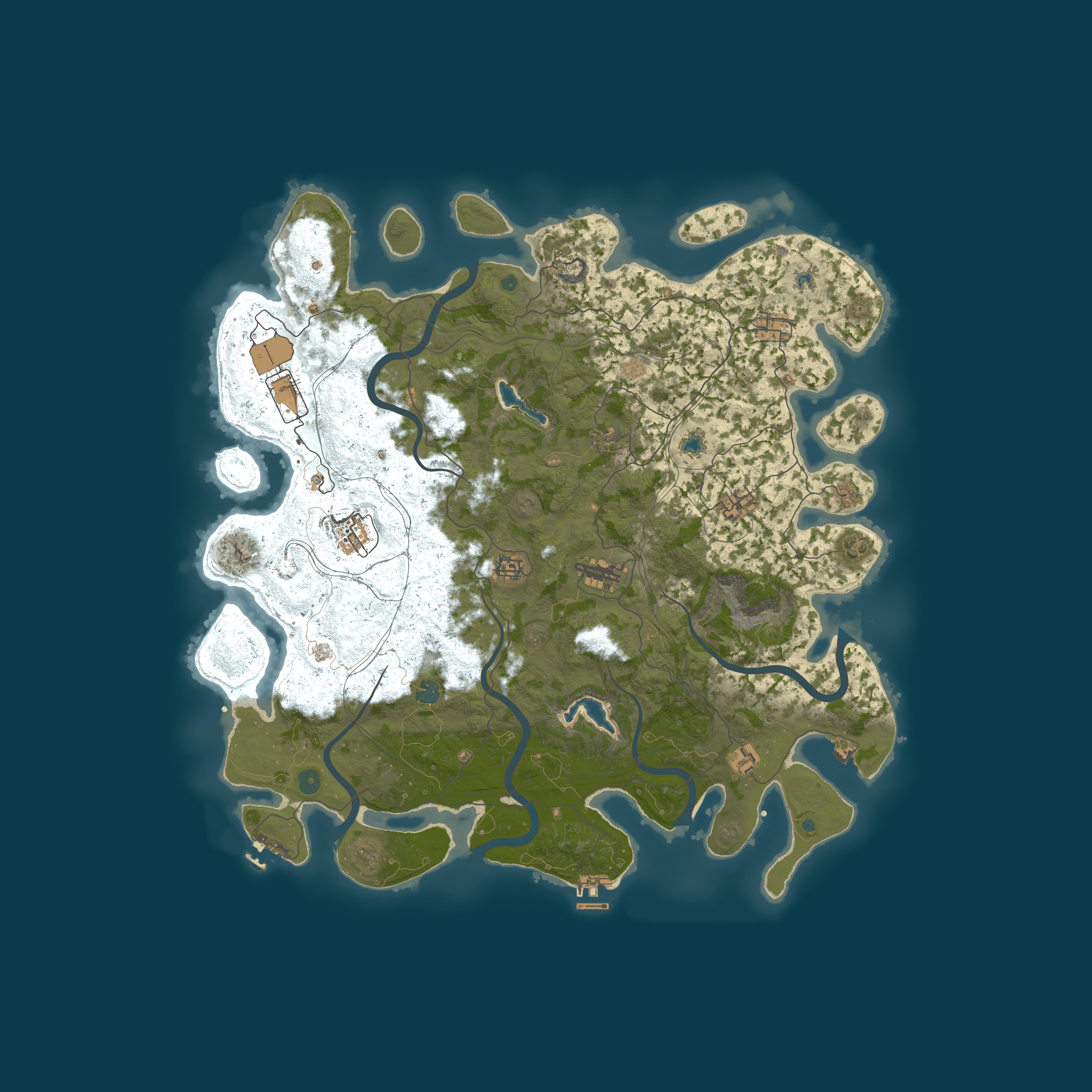 Map for Wasteland Wanderer's PVE EPIC WEAPONS | 7 DAYS TO DIE HORDE