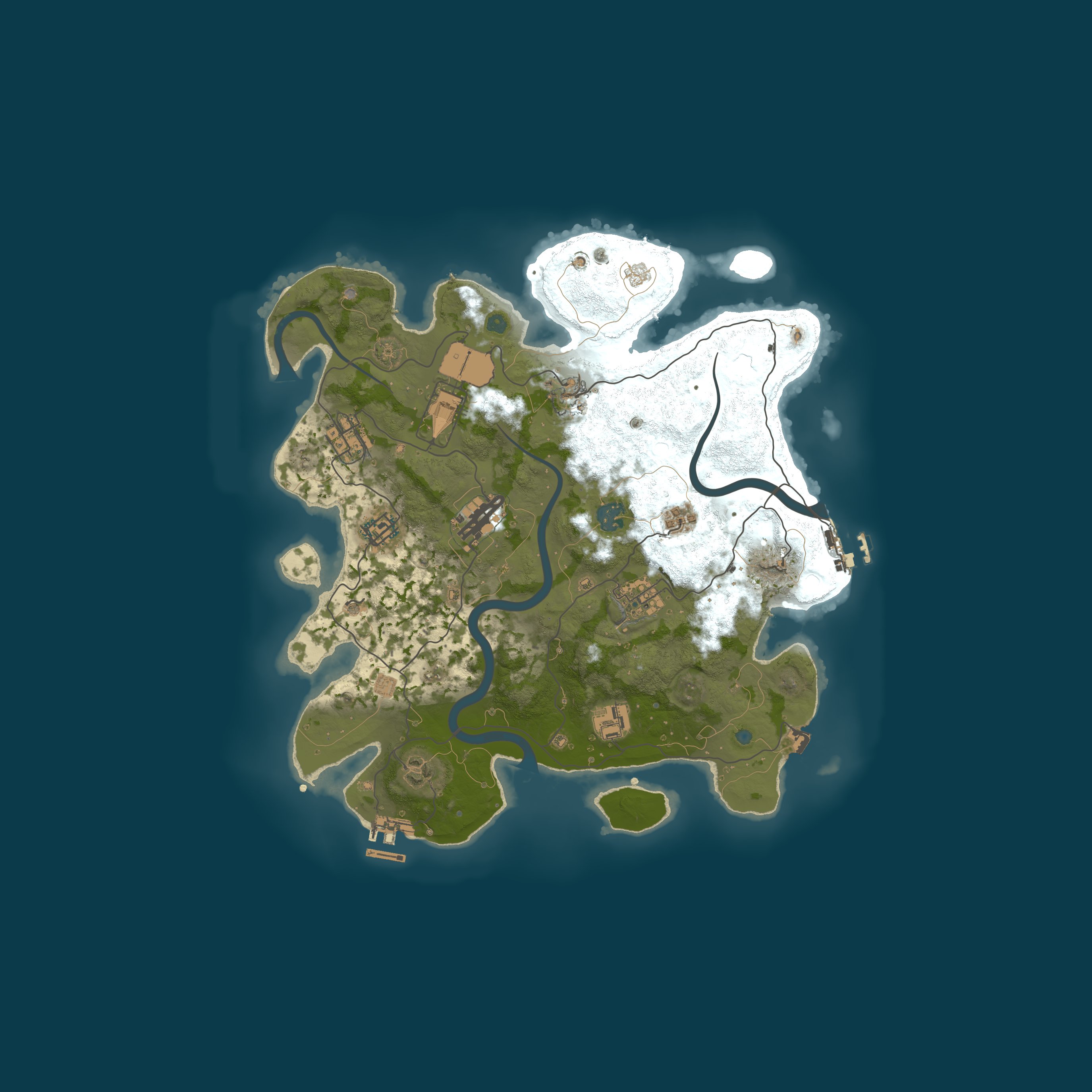 Procedural Map, size 3500, seed 21002001