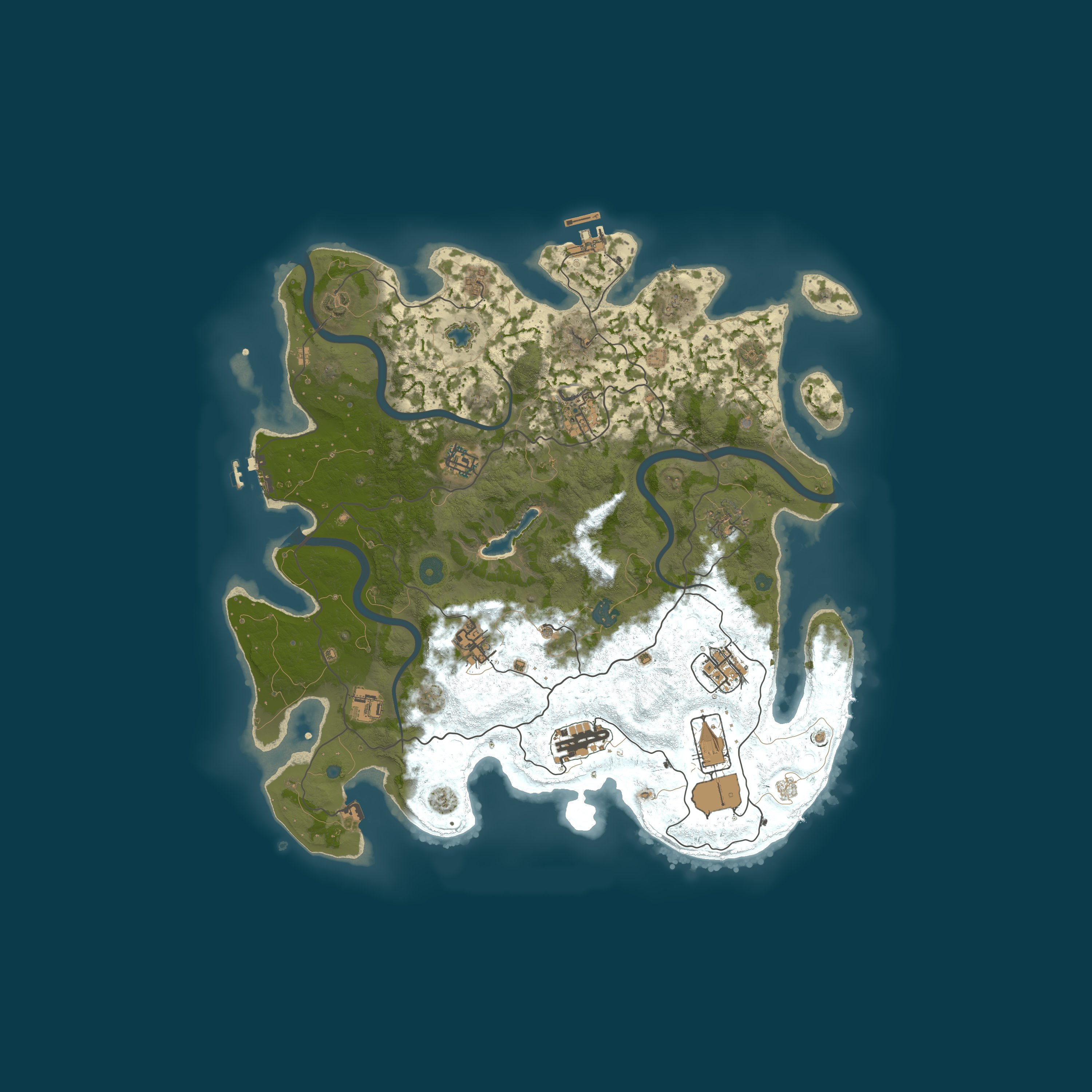 Procedural Map, size 4000, seed 4283795354