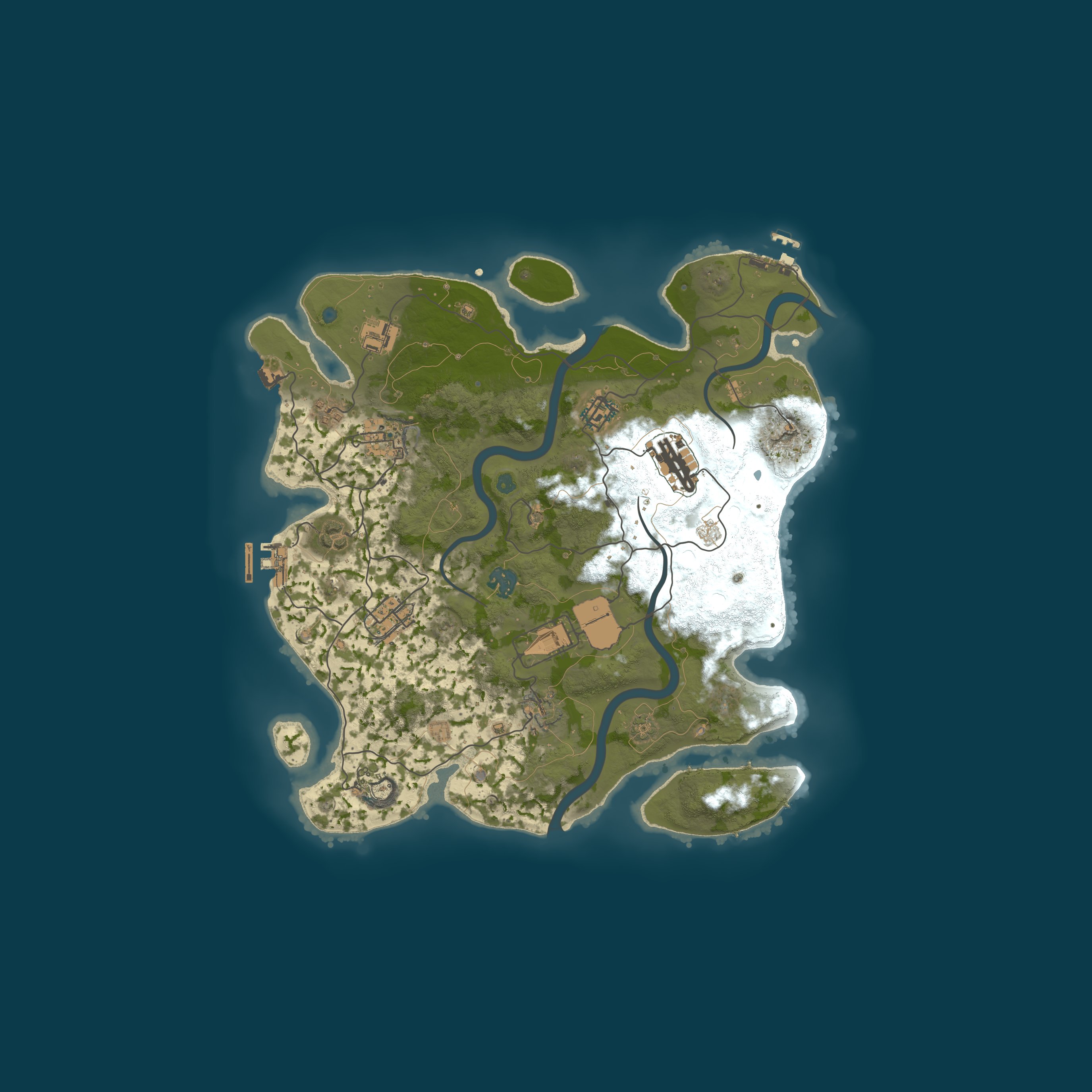 Procedural Map, size 3500, seed 1915723344