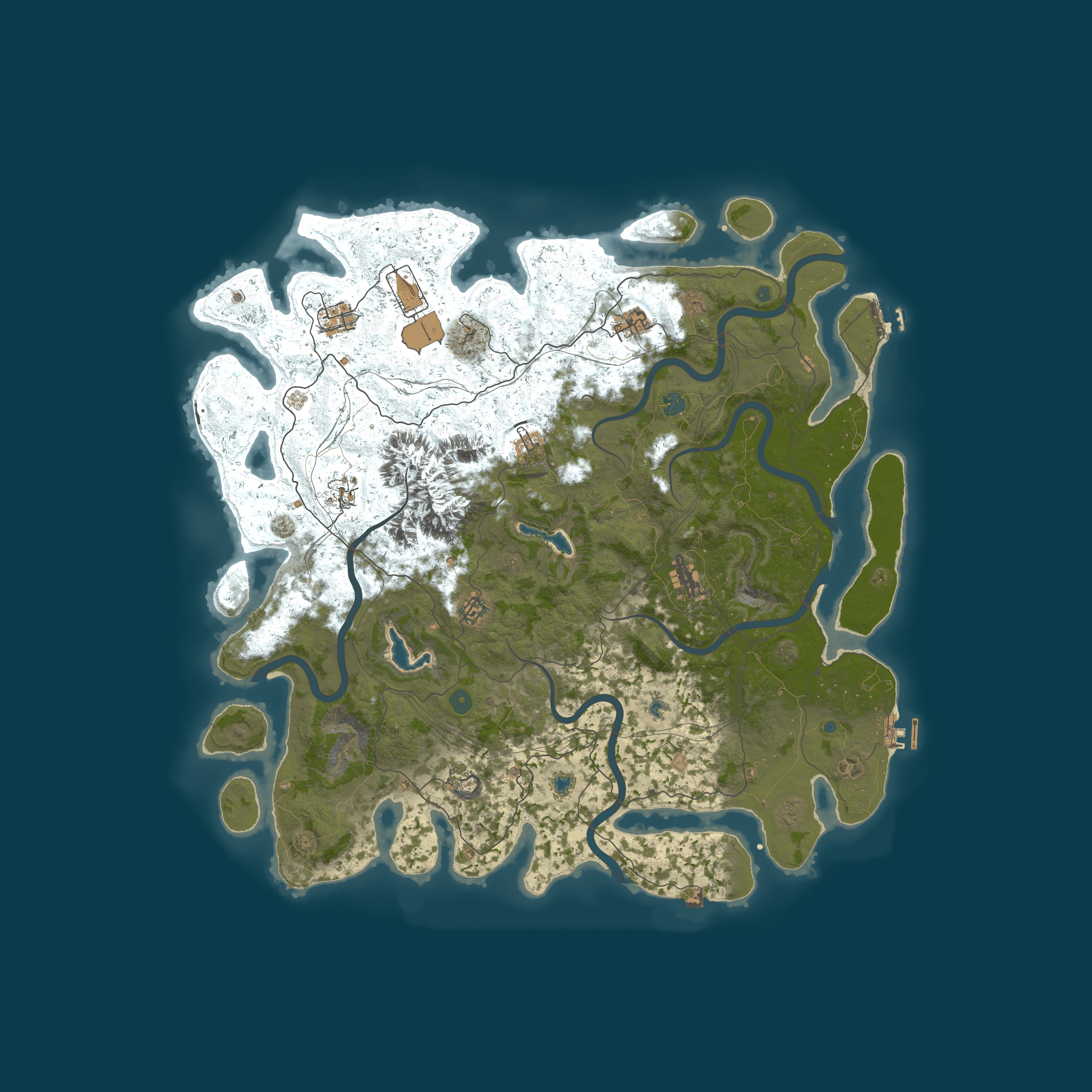 Map for (CA)New Dawn Of Rust 2x Gather Rate | PvE | Monthly Wipe