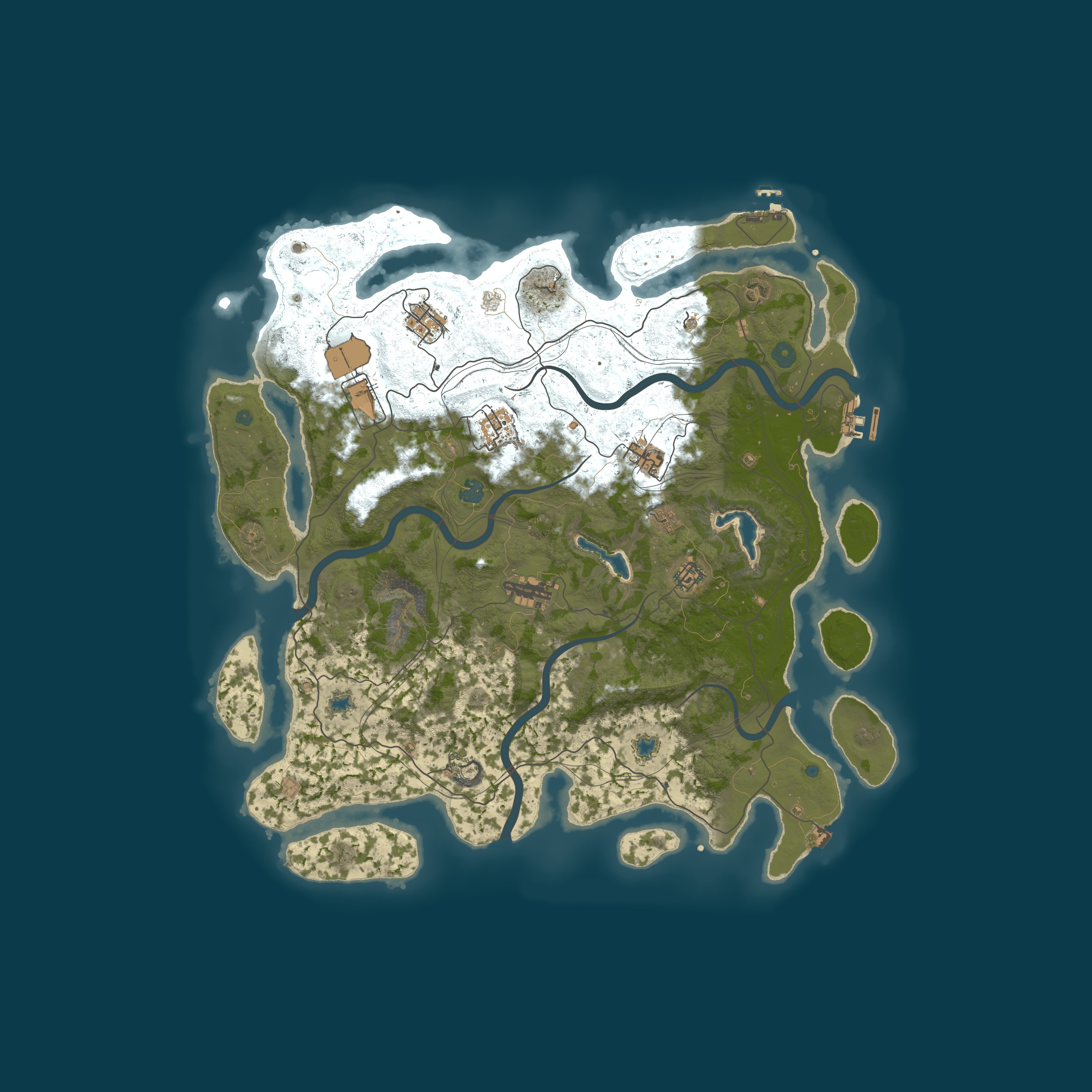 Map for RO|EU | Rust EvoPixel | 2x Survival | Long-Term | Non-Toxic