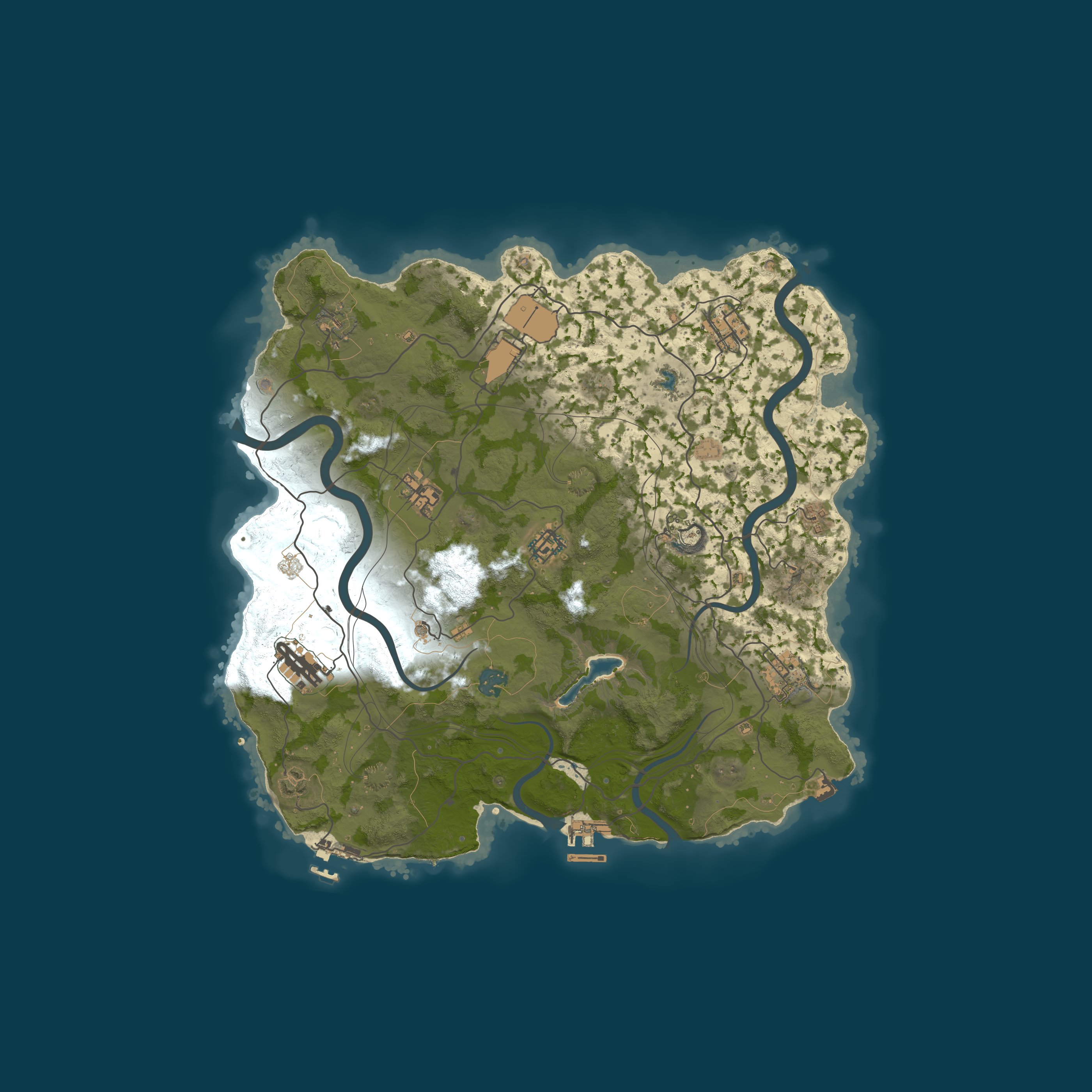 Map for XRUST.CO US 3X MONTHLY SOLO ONLY 3/13 3.13 Full Wiped Shop|Ffa|