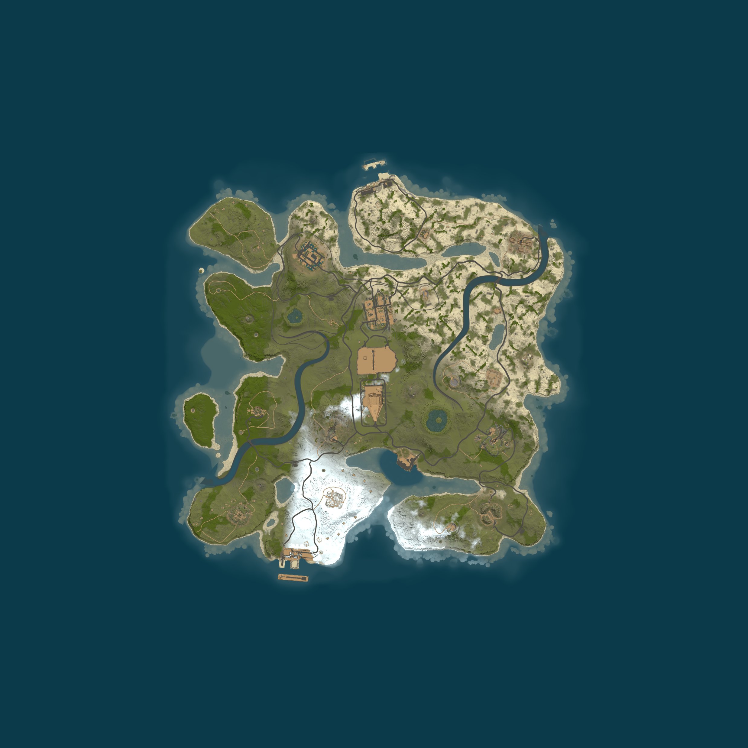 Map for Rust 2K | Solo Duo Trio Quad | Vanilla Biweekly
