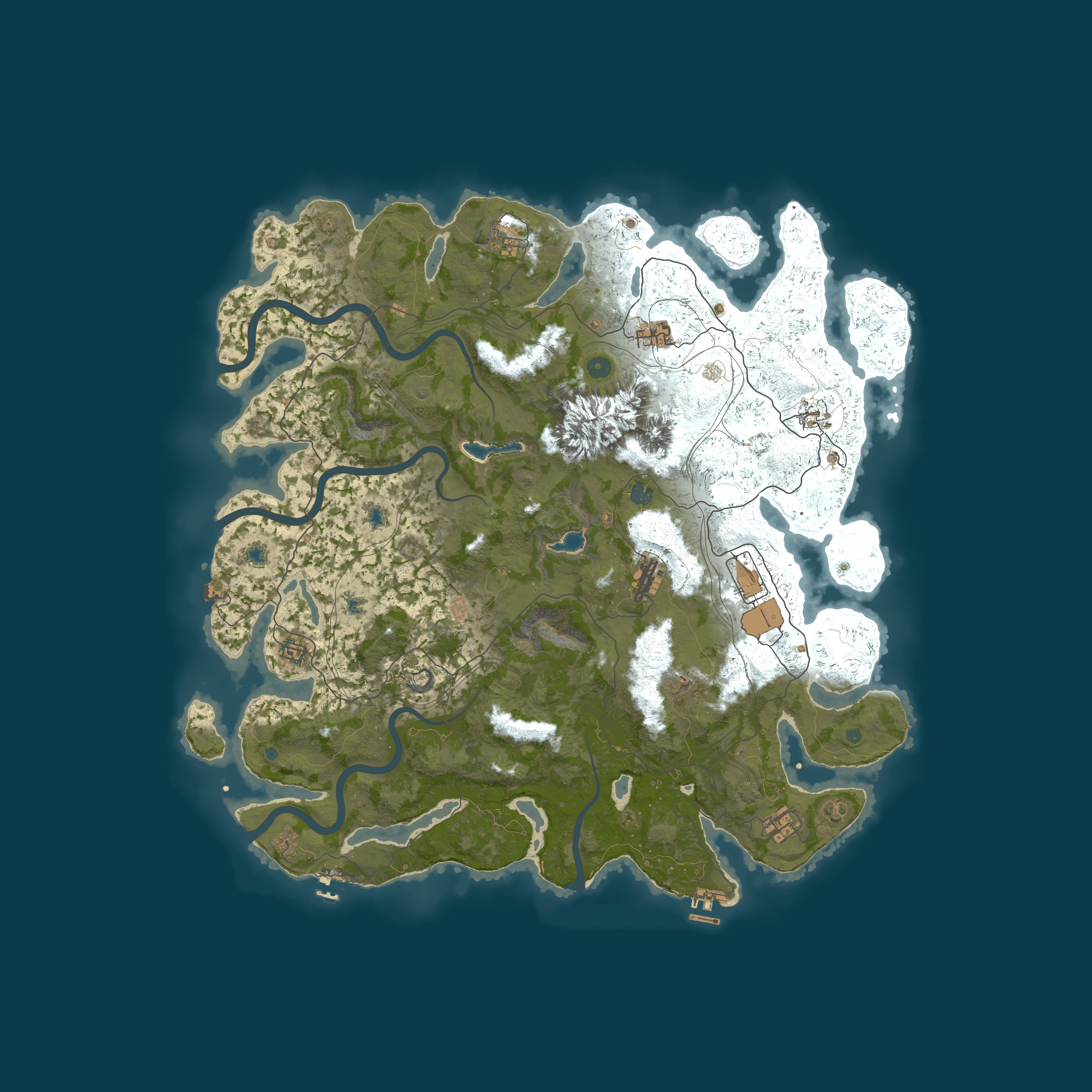Map for Rust4Noobs | PvE | Softcore | 25% Upkeep | Monthly | No BP Wipe