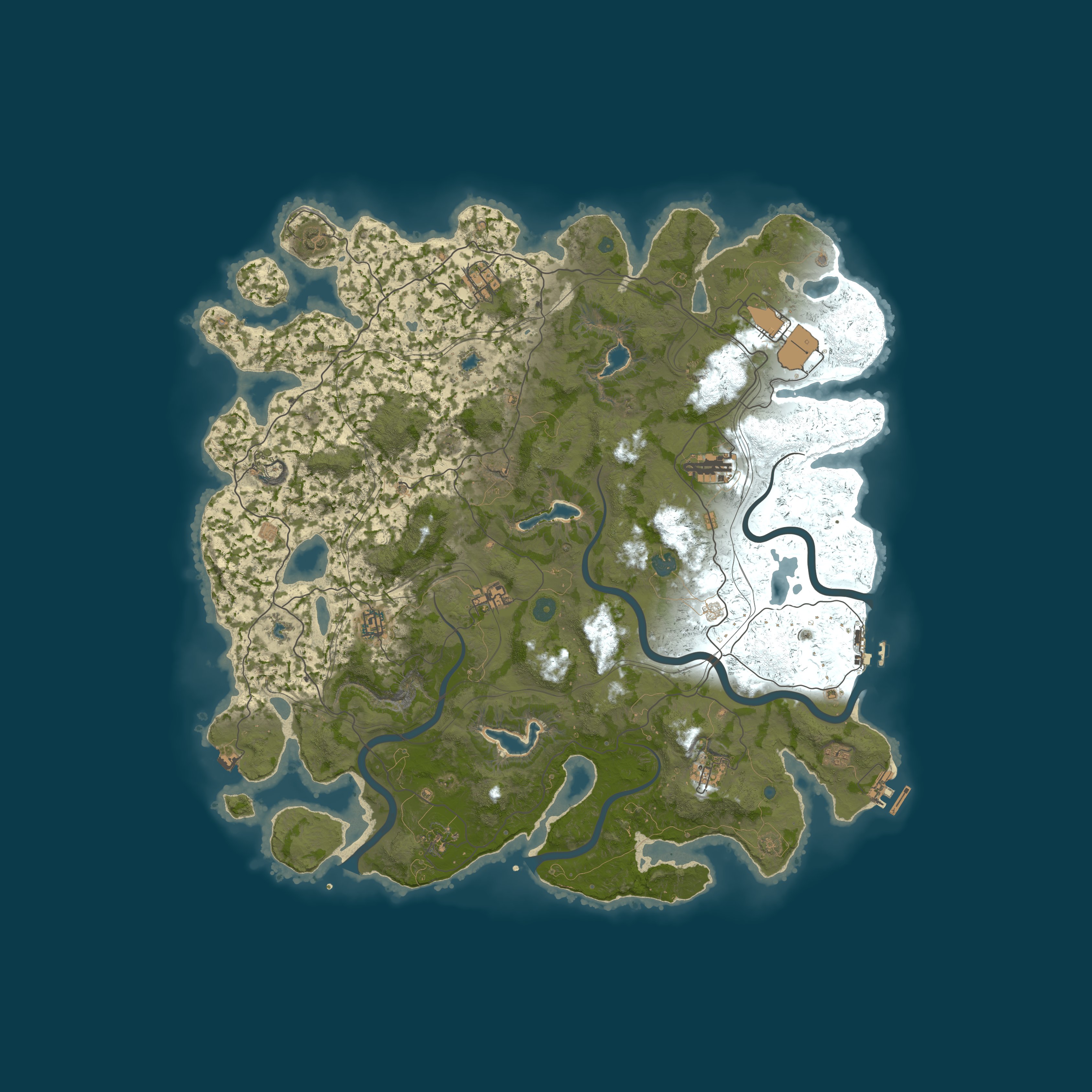 Map for Rust4Noobs | PvE | Softcore | 25% Upkeep | Monthly | No BP Wipe