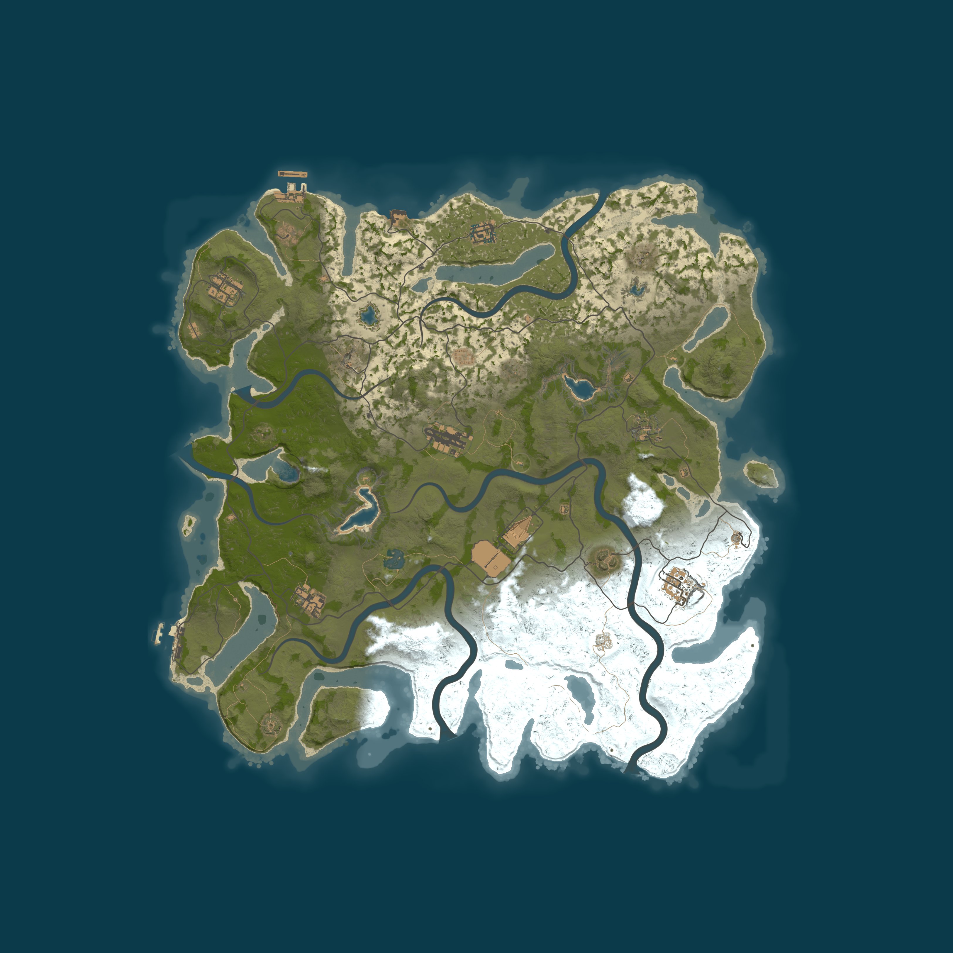 Map for PvE Rust-Z  {MOD}  х1-х5  Мирный/Quest/Zombie
