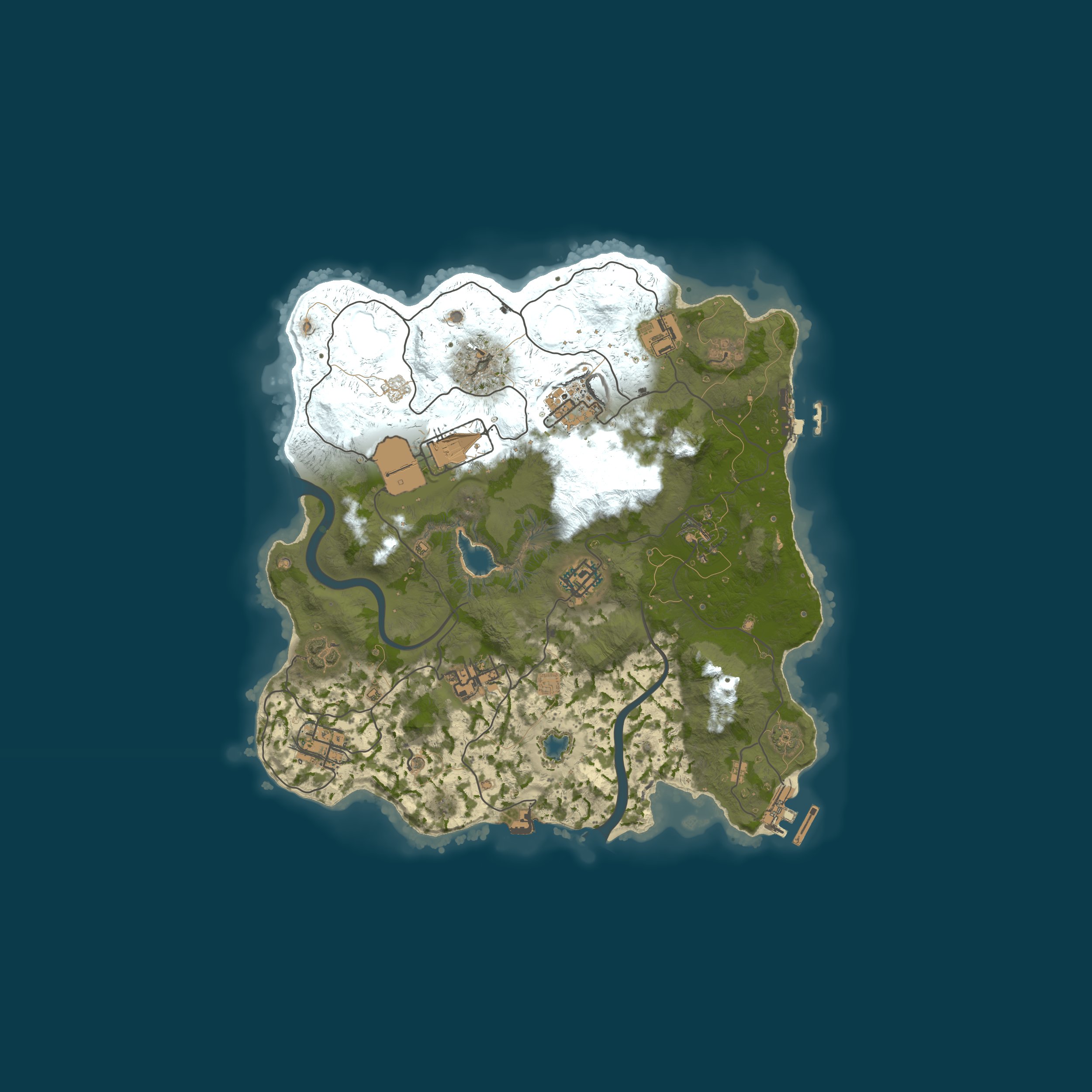 Map for RustForNoobs.com Primitive | Bow / Melee |  Medieval