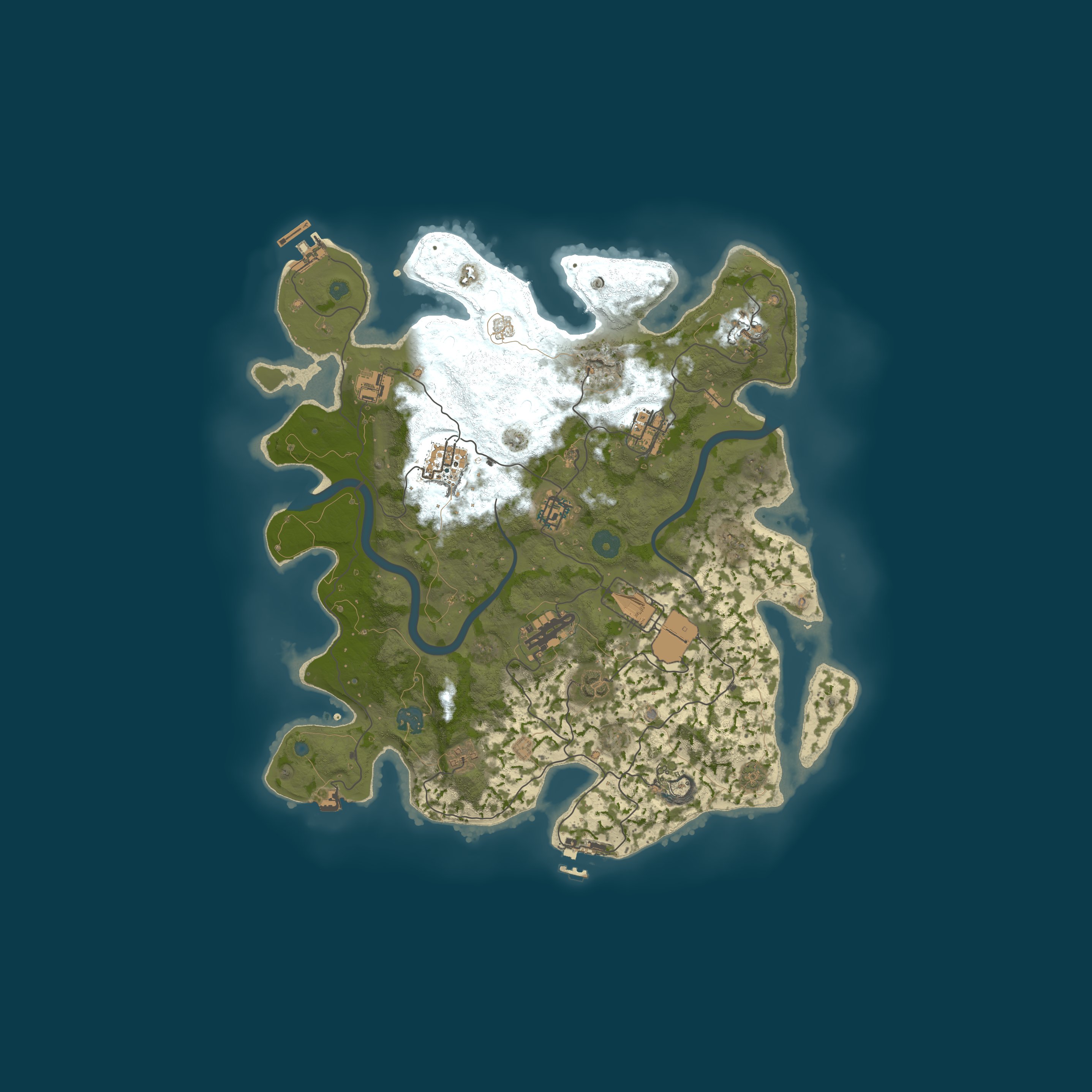 Procedural Map, size 3750, seed 1751276723