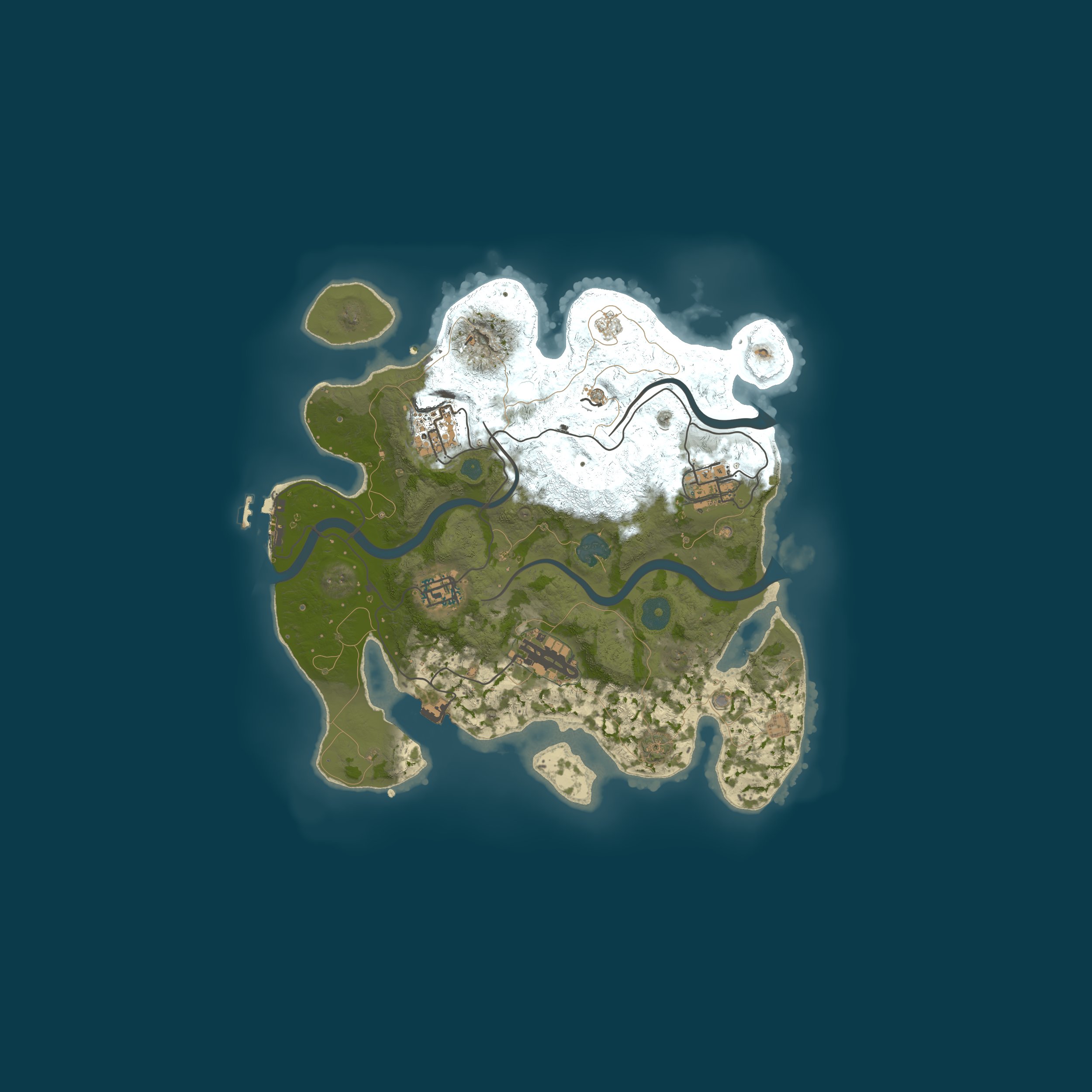 Map for RustGamingNation 100x PvE [Events|Purge|Zombies|SkillTree]