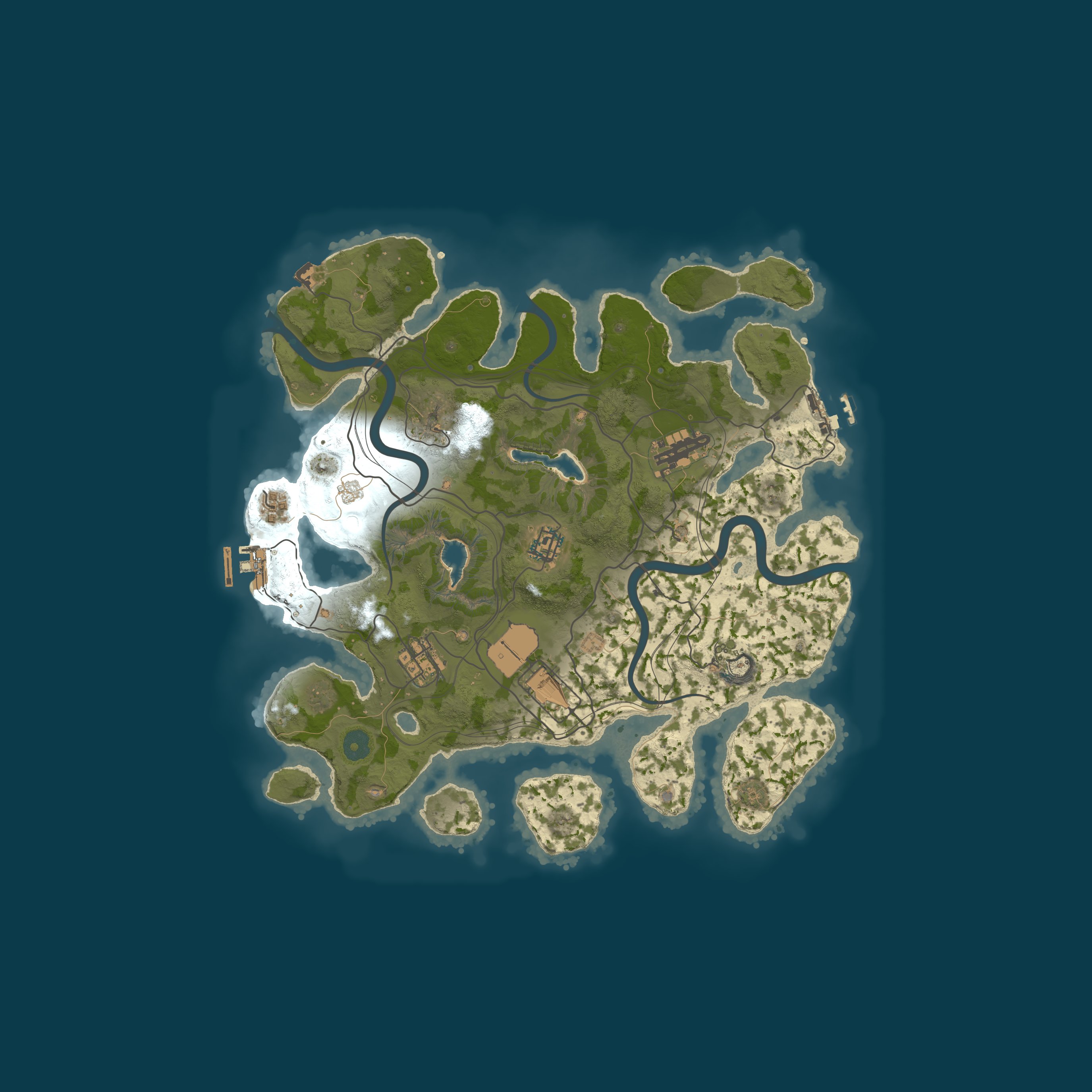 Custom Map, size 3500, seed 1337