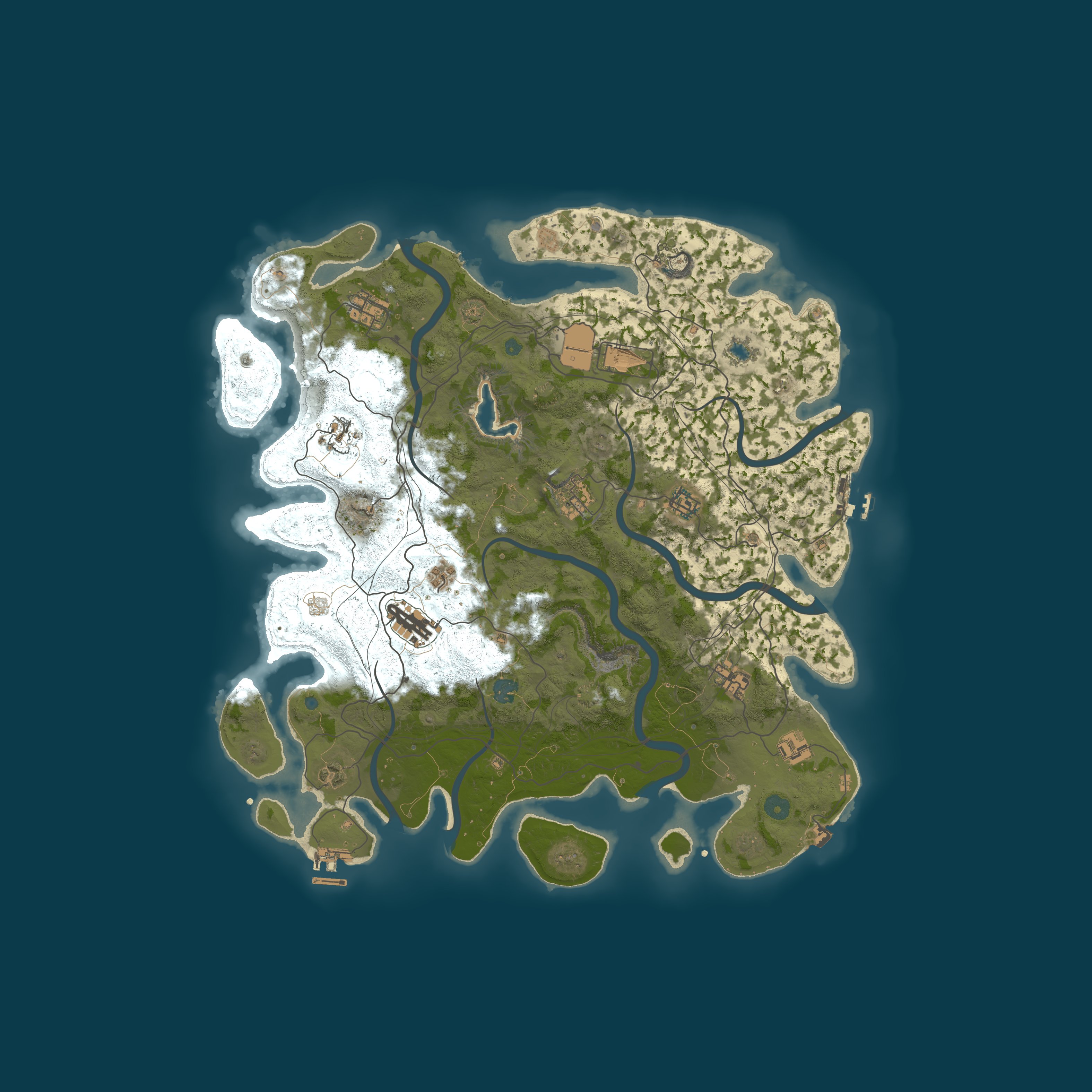 Map for Rust and Chill | Vanilla | Solo/Duo/Trio/Quad | No PTW