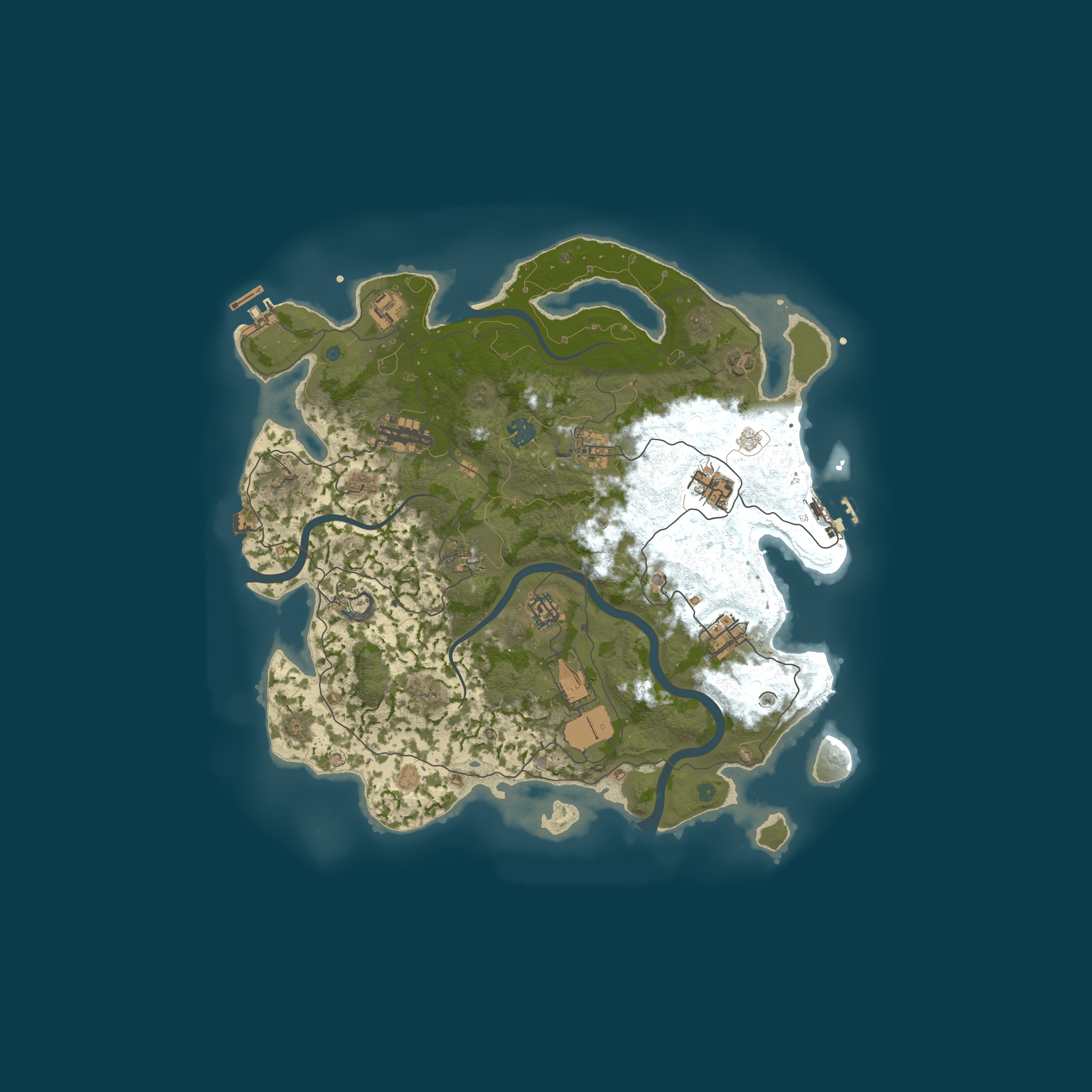 Procedural Map, size 3800, seed 1842299160