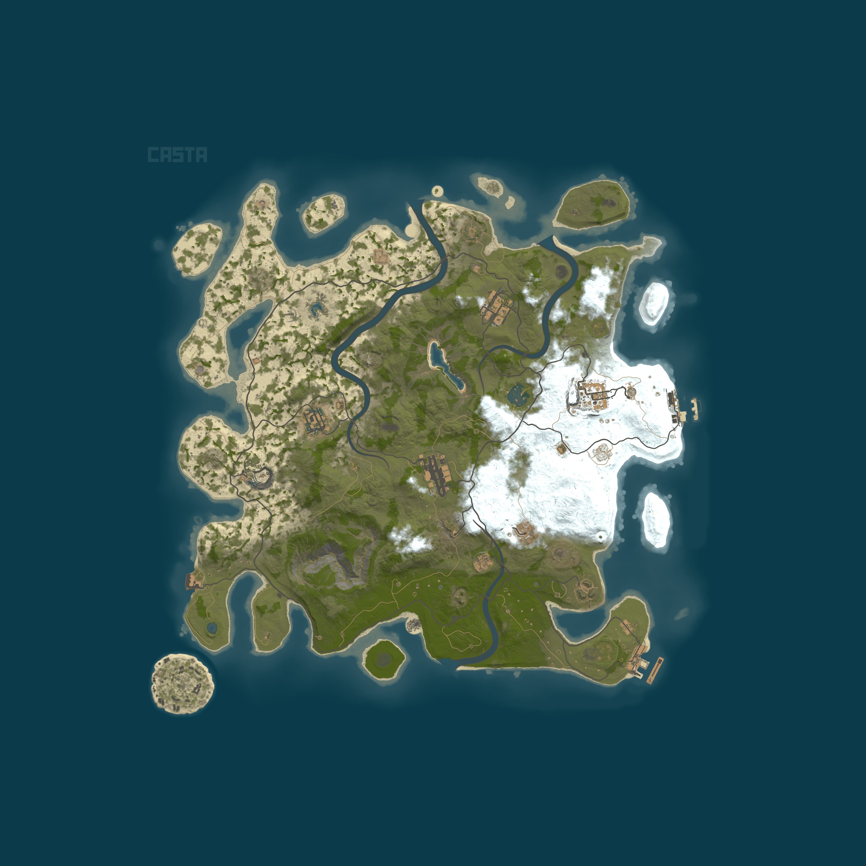 Map for Rust Casta FAST [MAX3|X5/X10|TP|Remove|RPG]