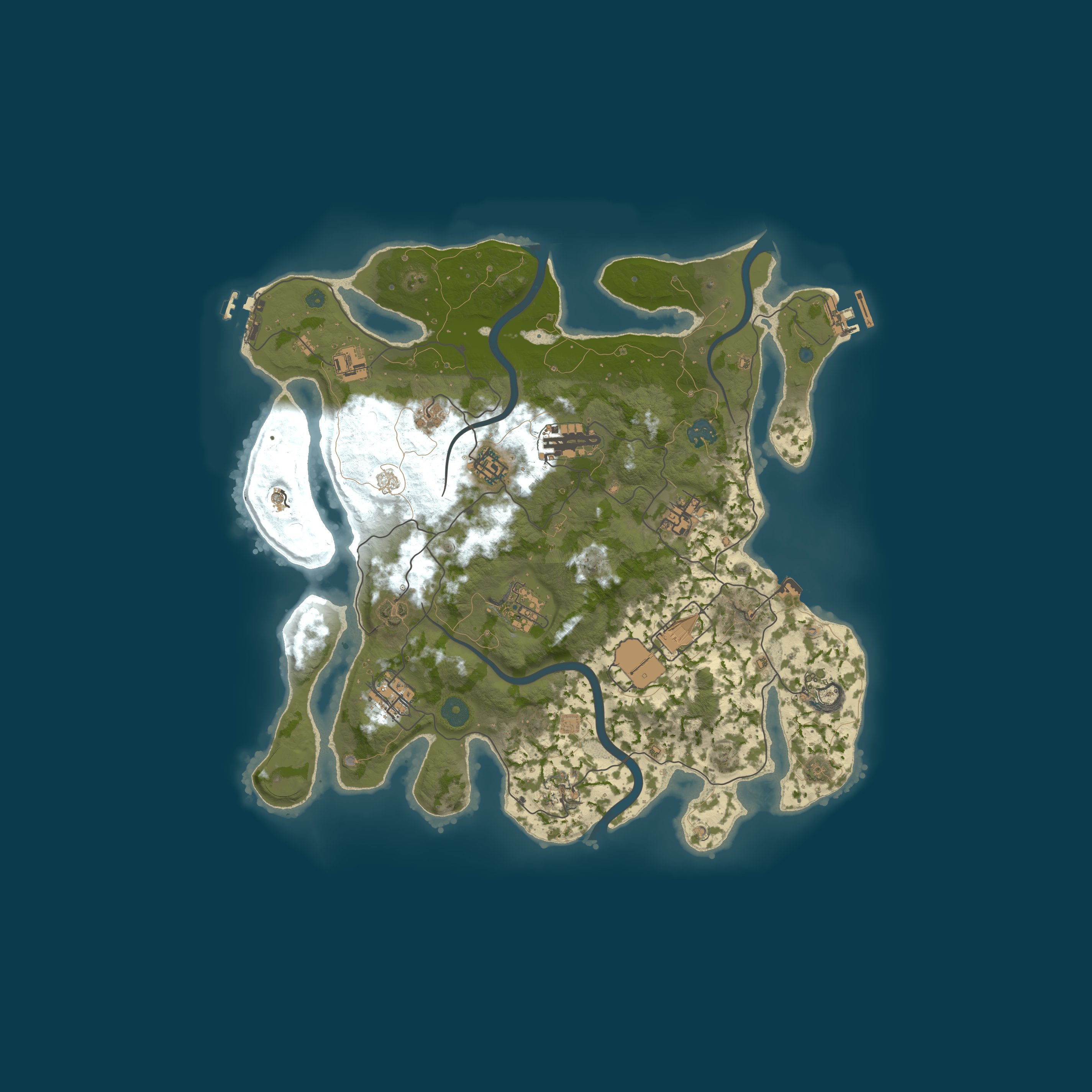 Procedural Map, size 3700, seed 1337
