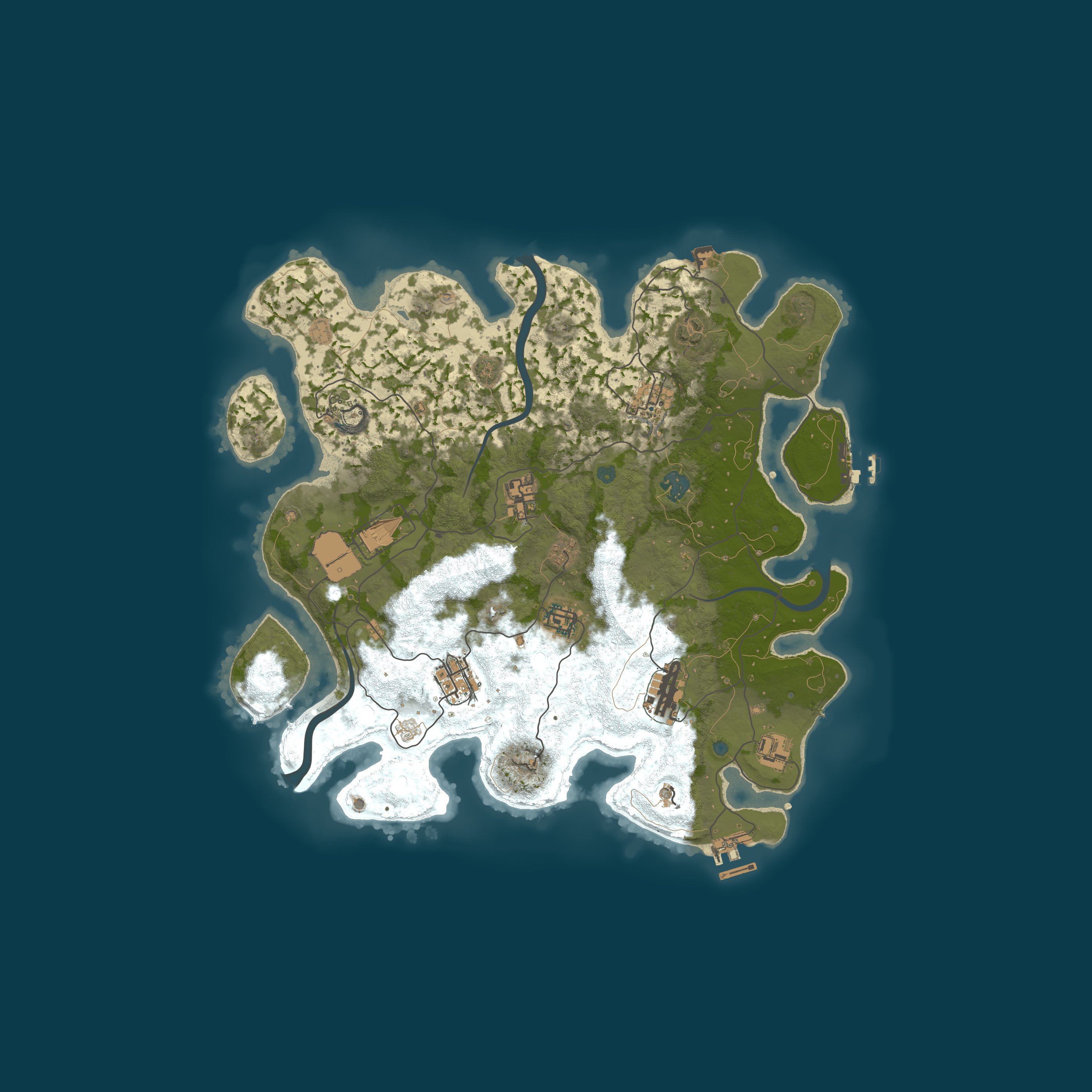 Procedural Map, size 3700, seed 866255391