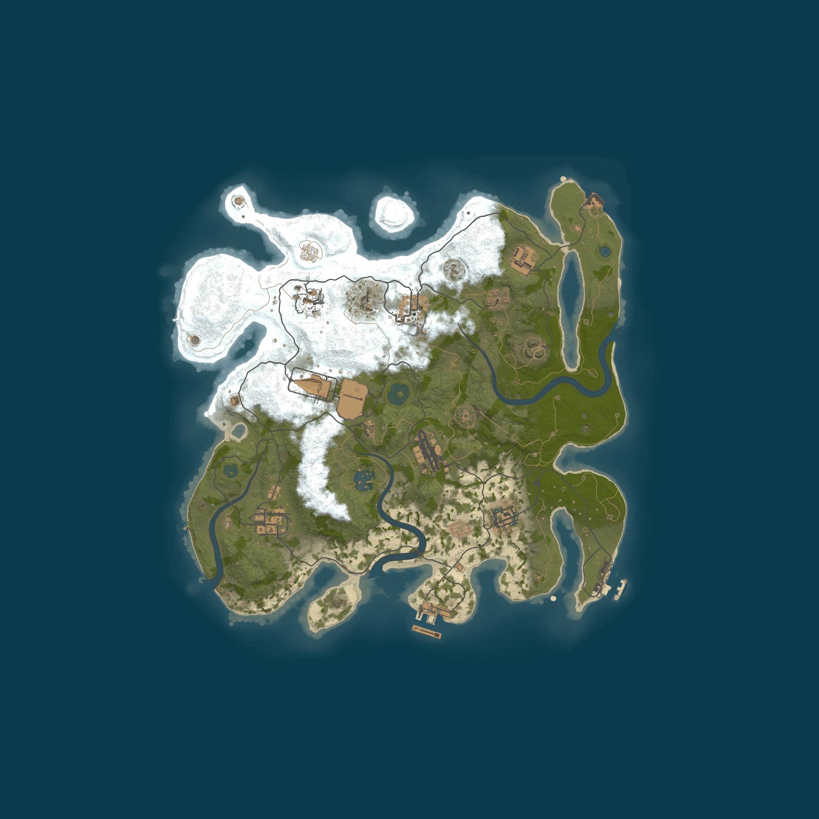 Procedural Map, size 3500, seed 549462644