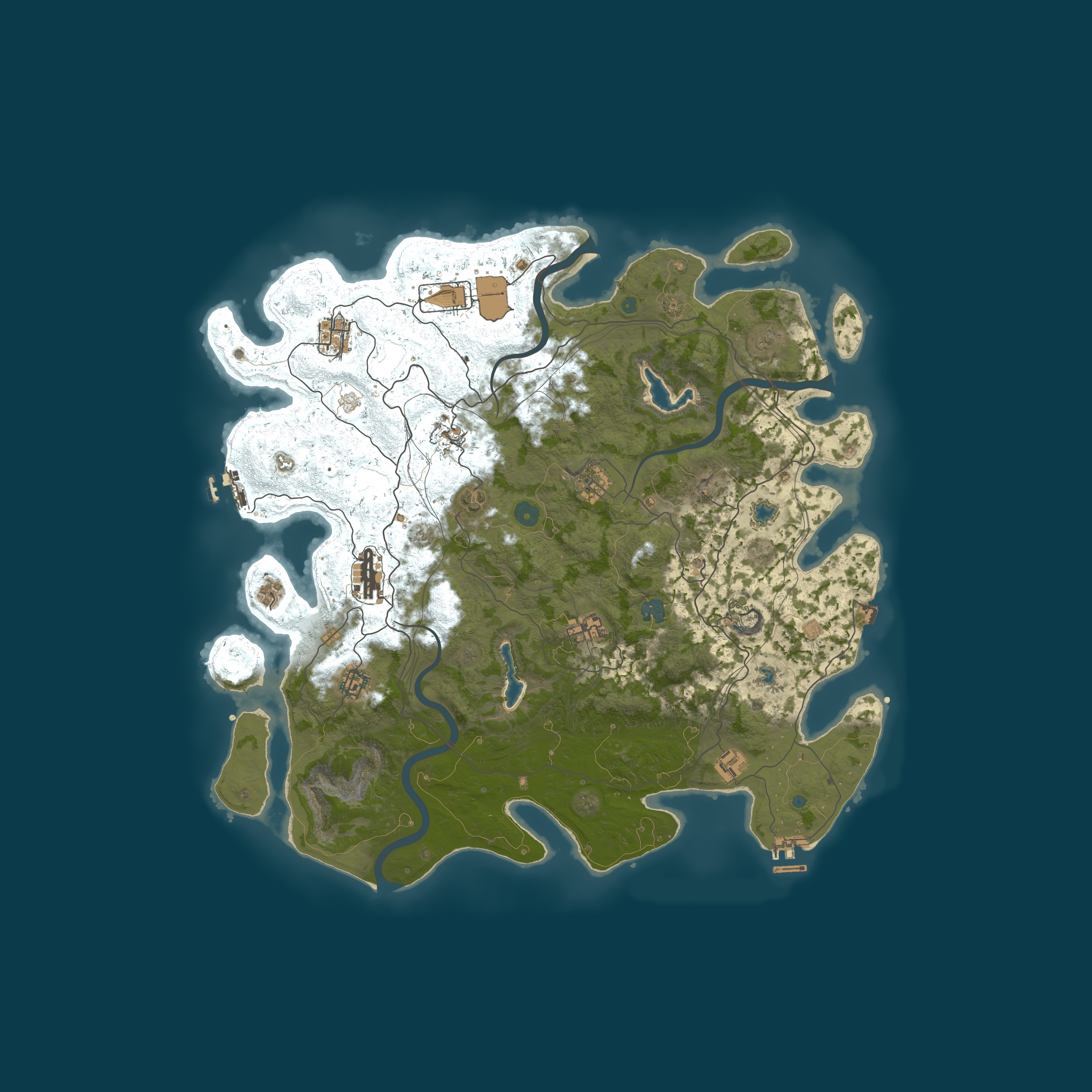 Procedural Map, size 4500, seed 1298446291