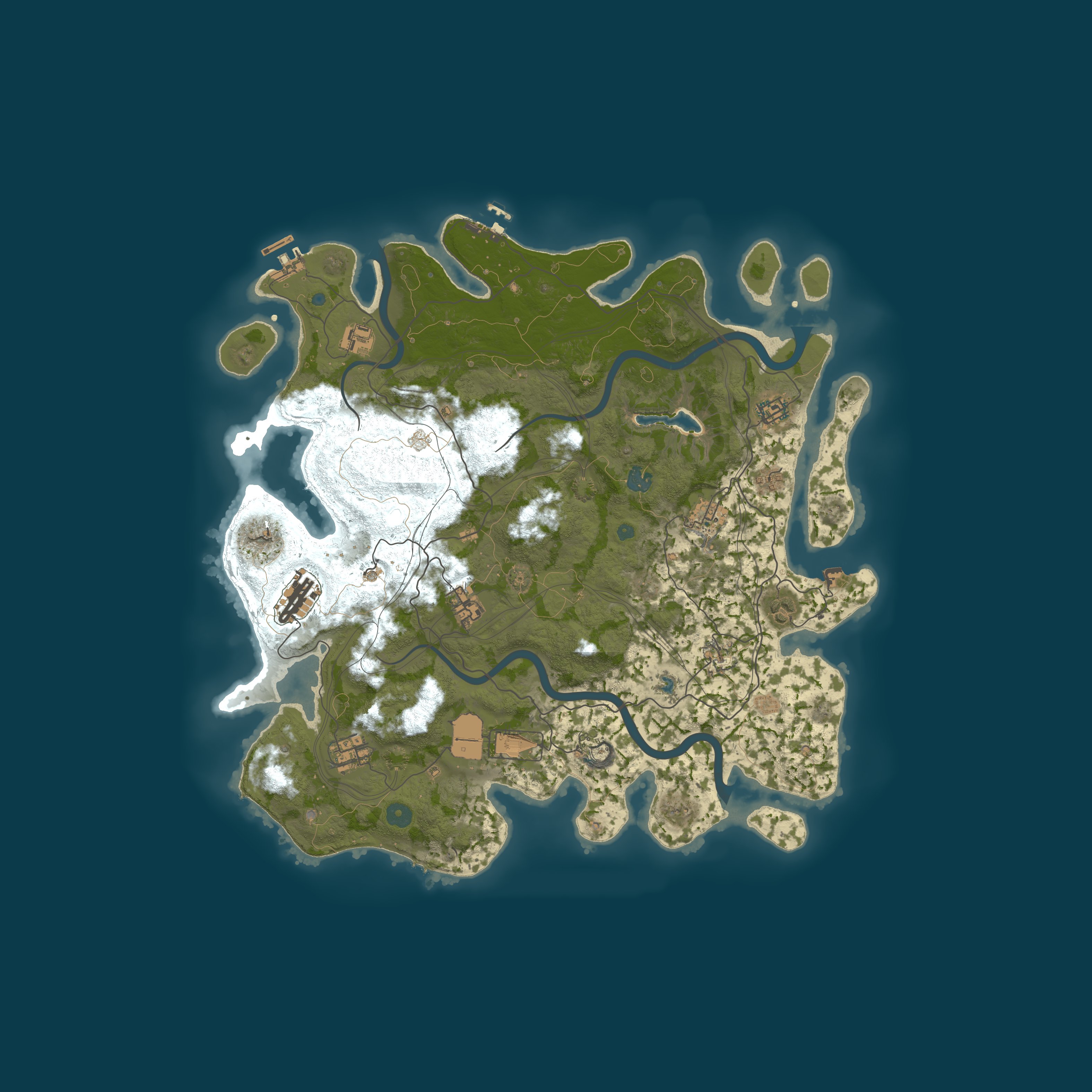 Procedural Map, size 4300, seed 4610