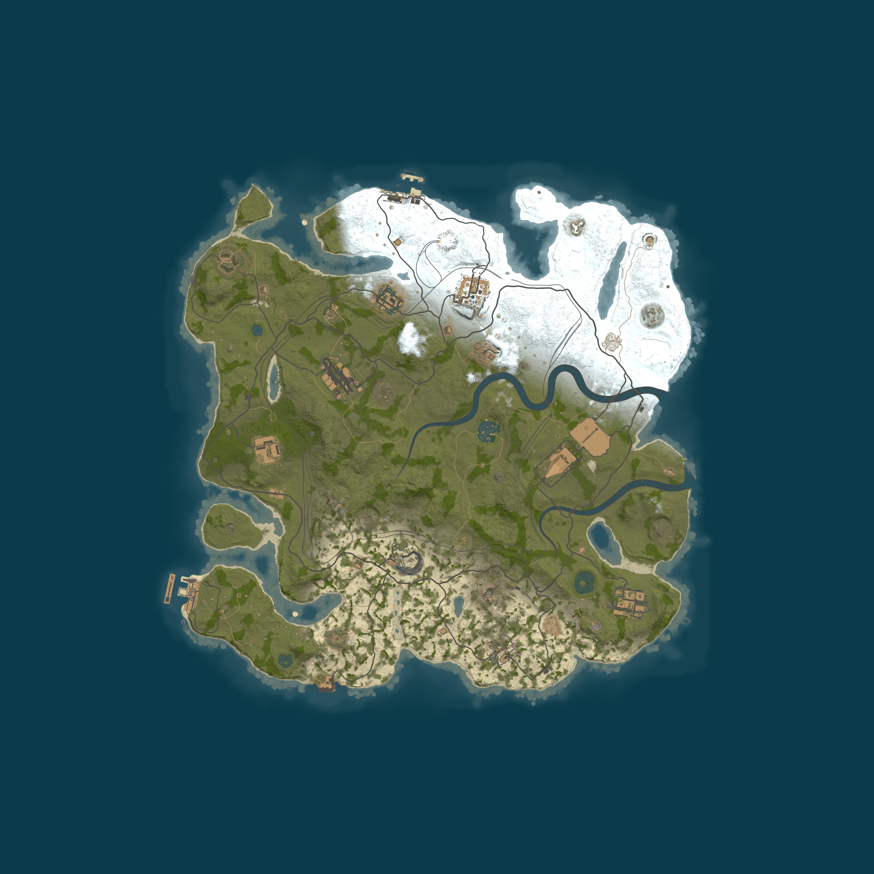 Custom Map, size 3800, seed 1337