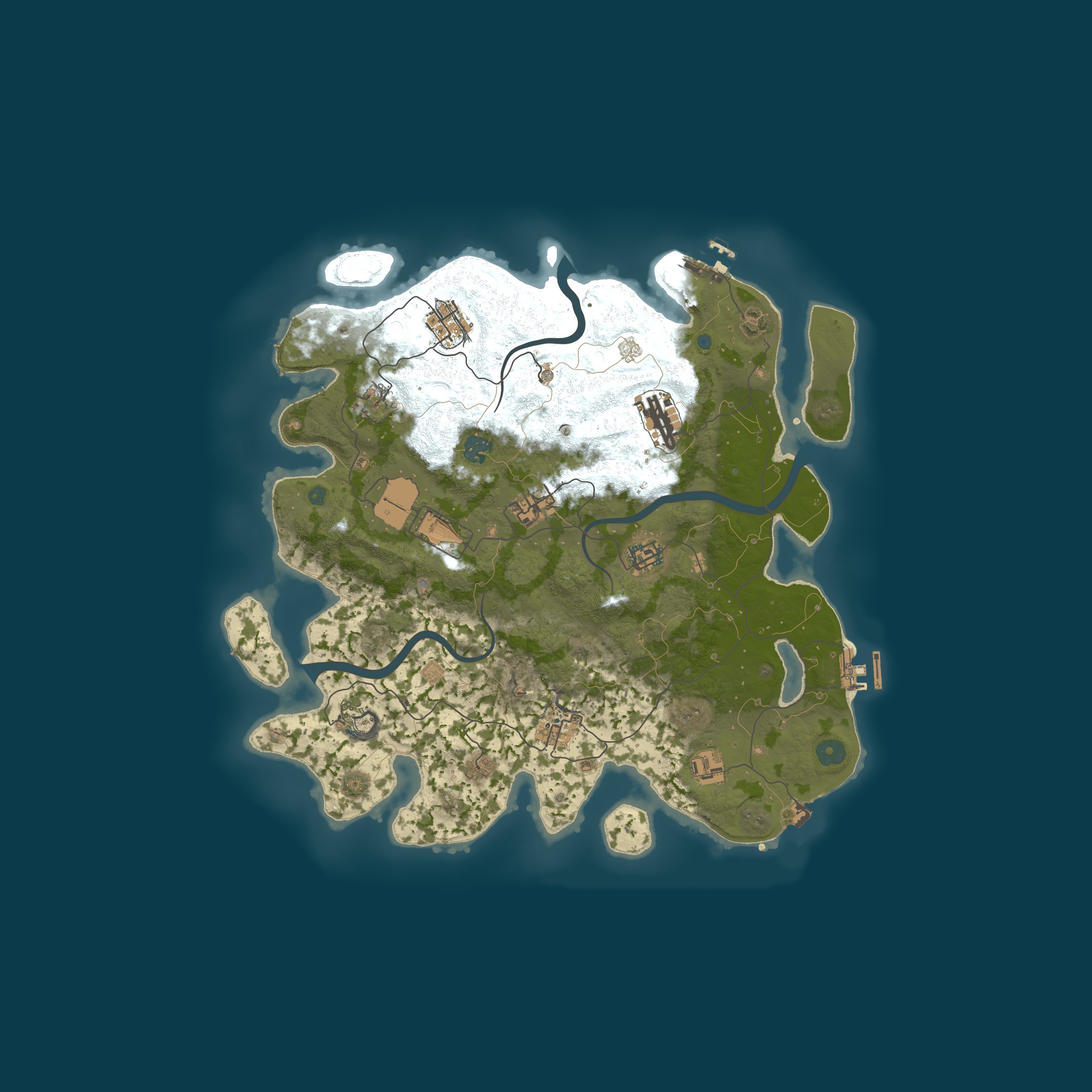 Procedural Map, size 3750, seed 1086556145